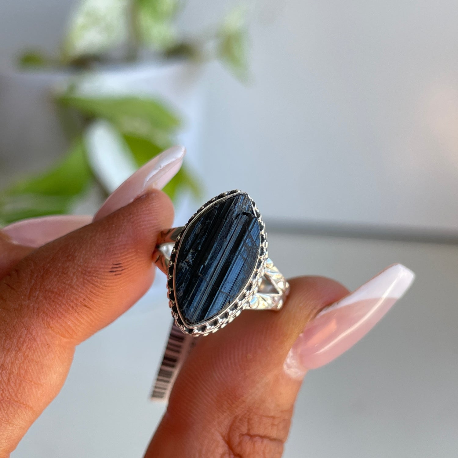 Black Tourmaline Marquise Ring Sz5.5