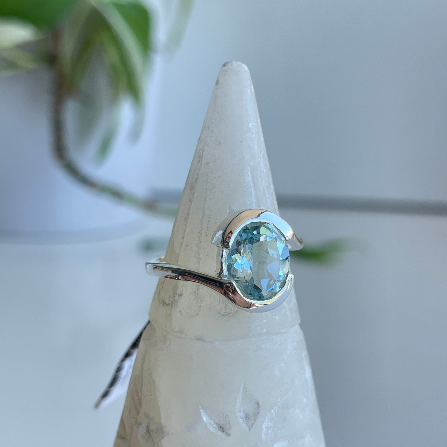 Blue Topaz Oval Ring