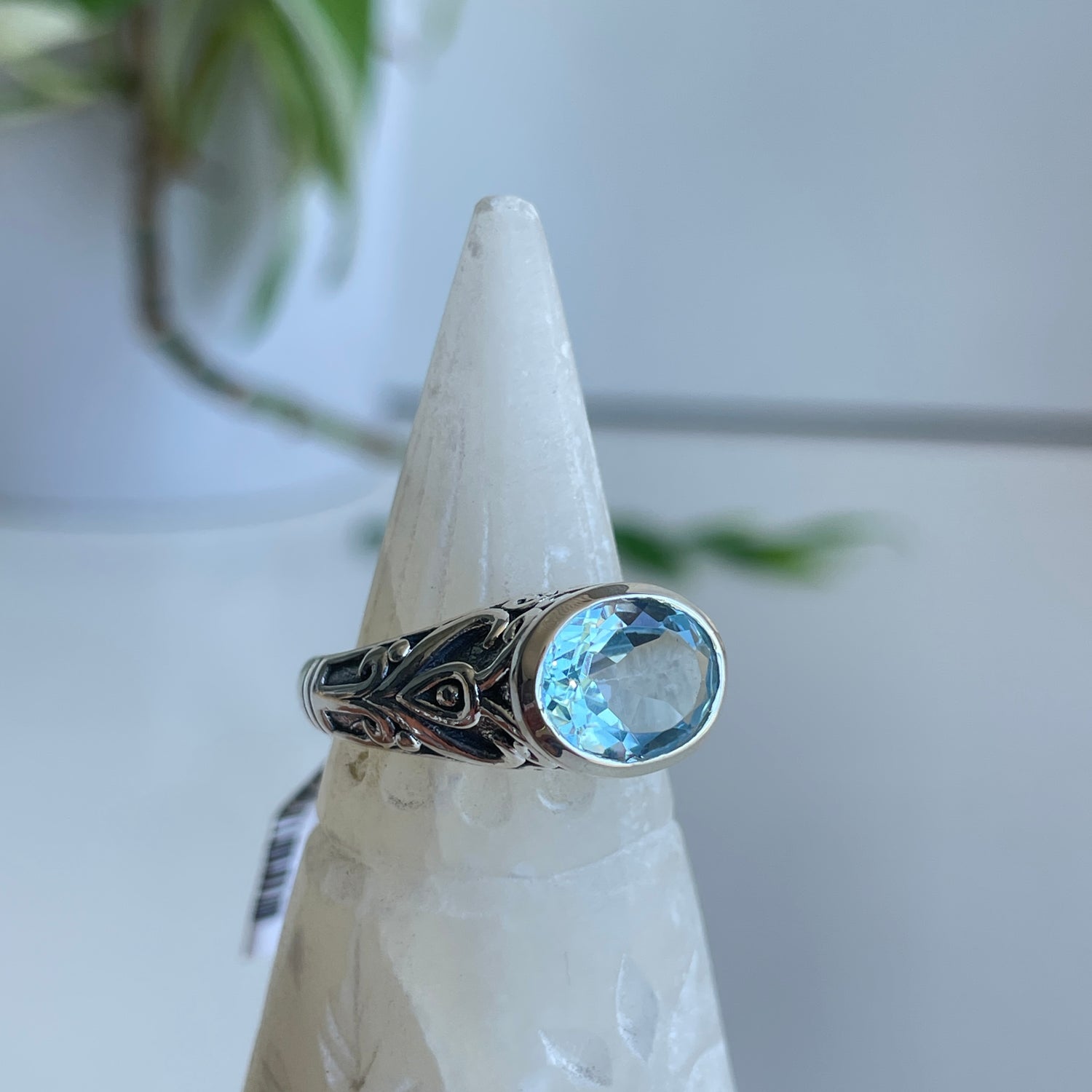 Blue Topaz Oval Ring