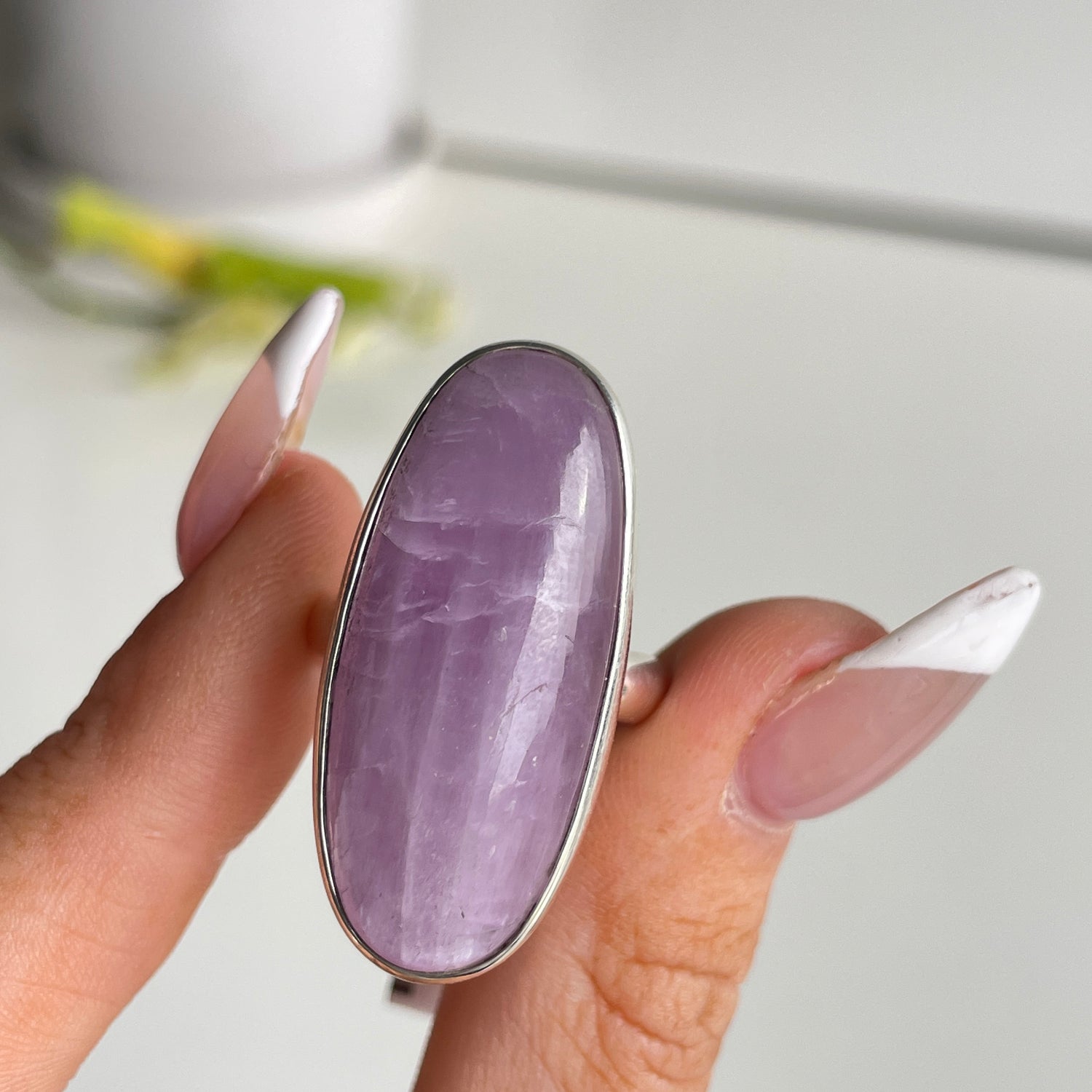 Kunzite Oval Ring Sz8