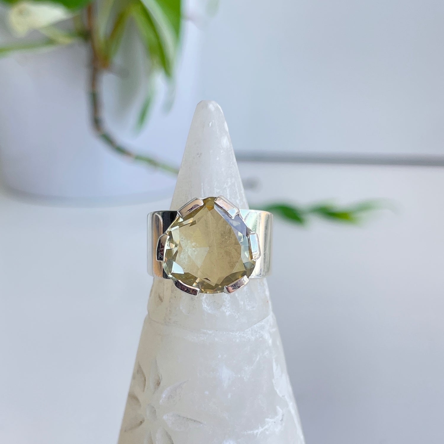 Citrine Teardrop Ring Sz7