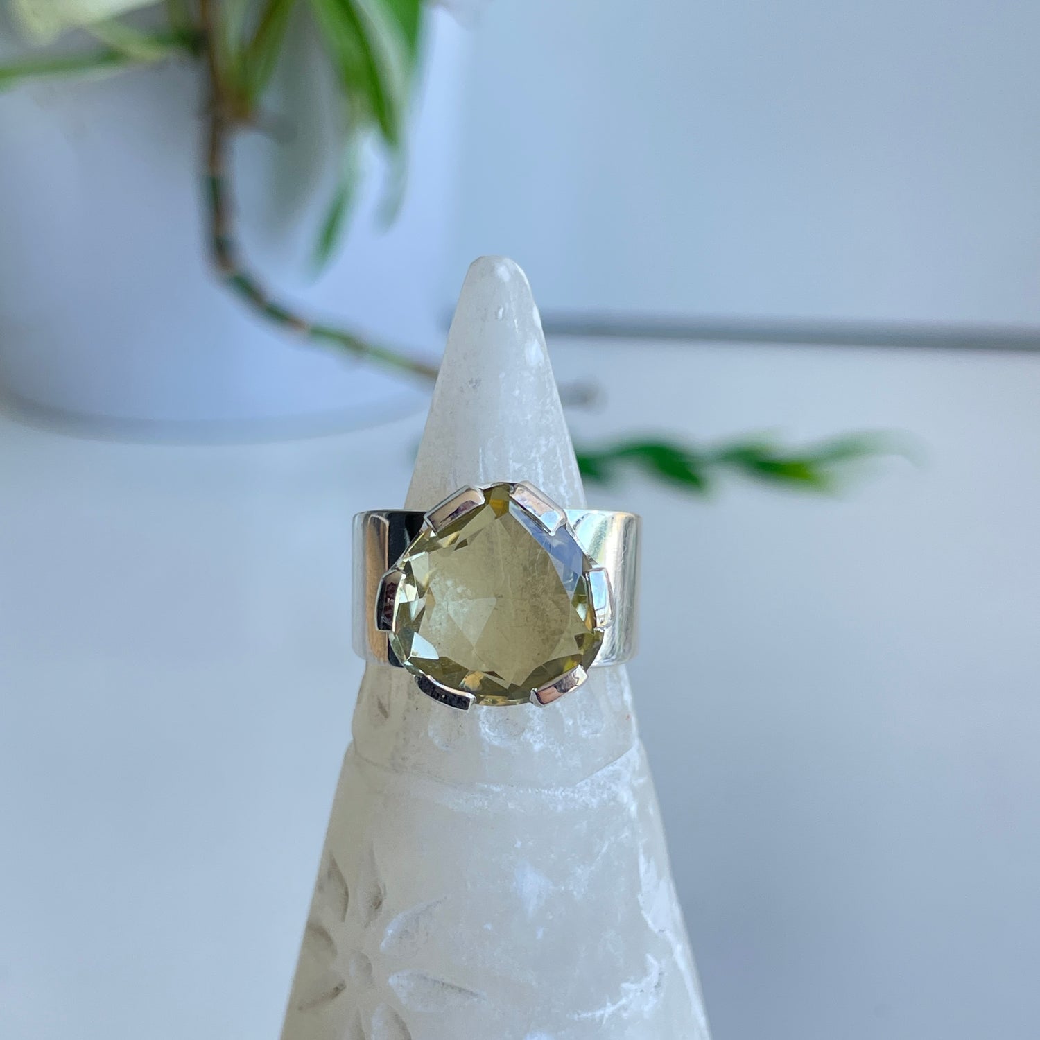 Citrine Teardrop Ring Sz7