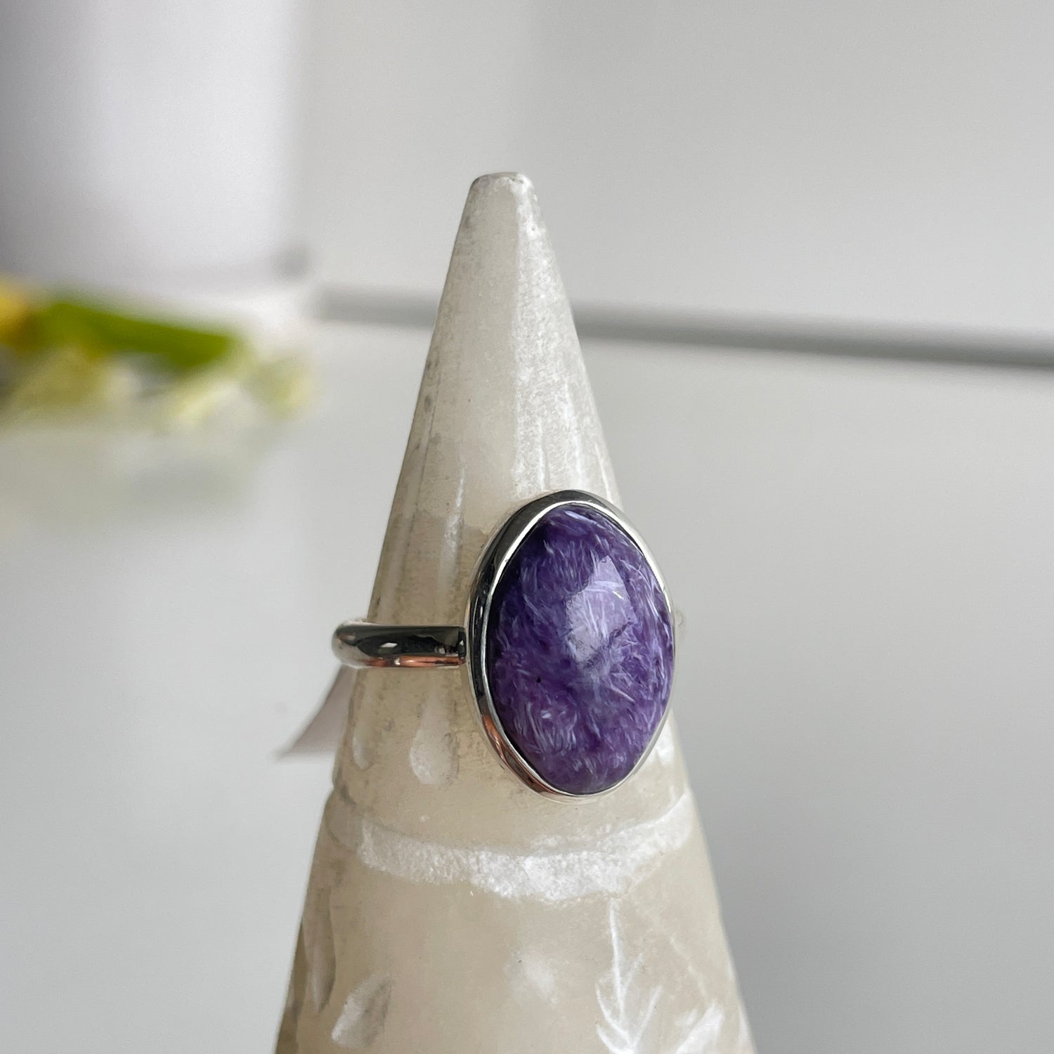 Charoite Oval Ring Sz8