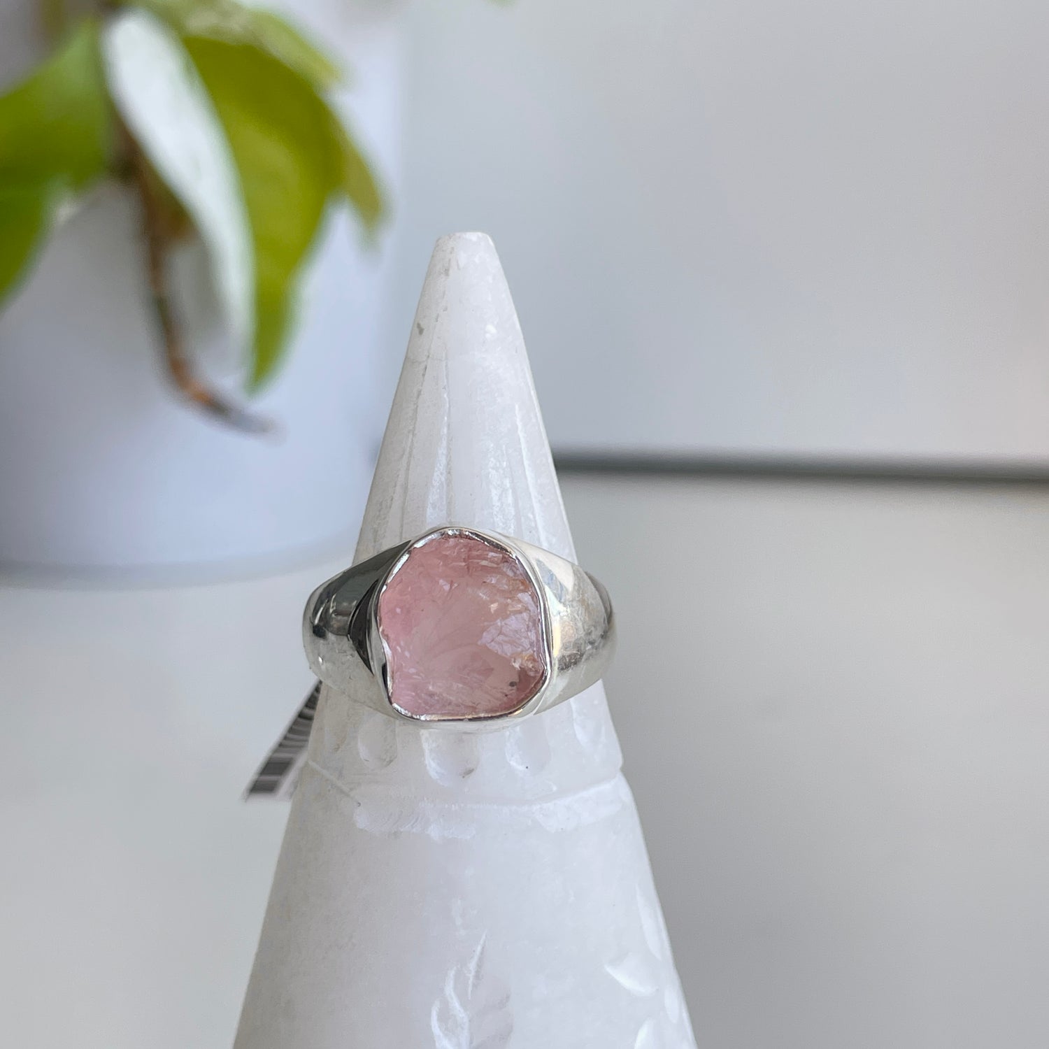 Morganite Freeform Ring Sz8.5