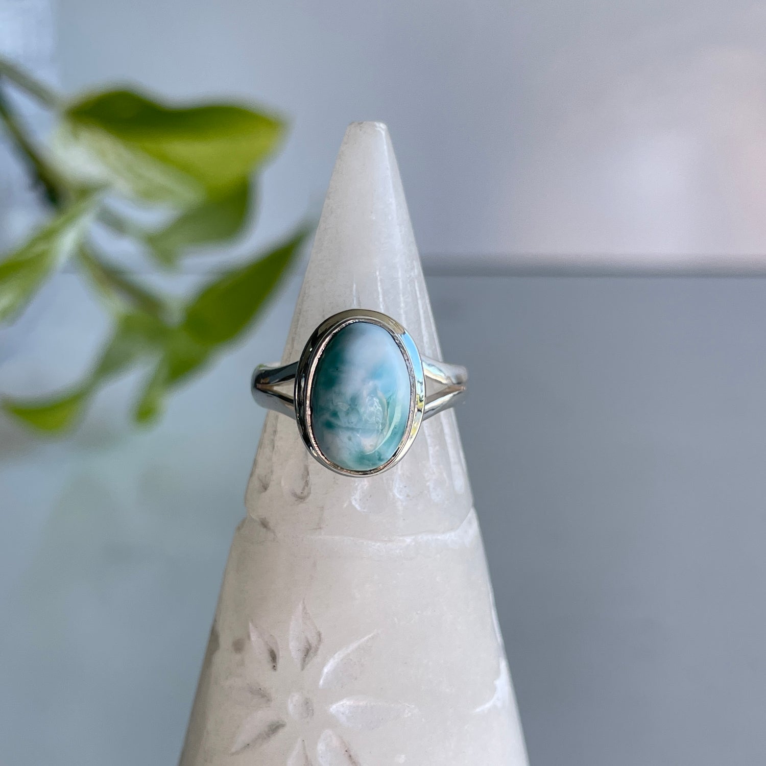 Larimar Oval Ring Sz6 003