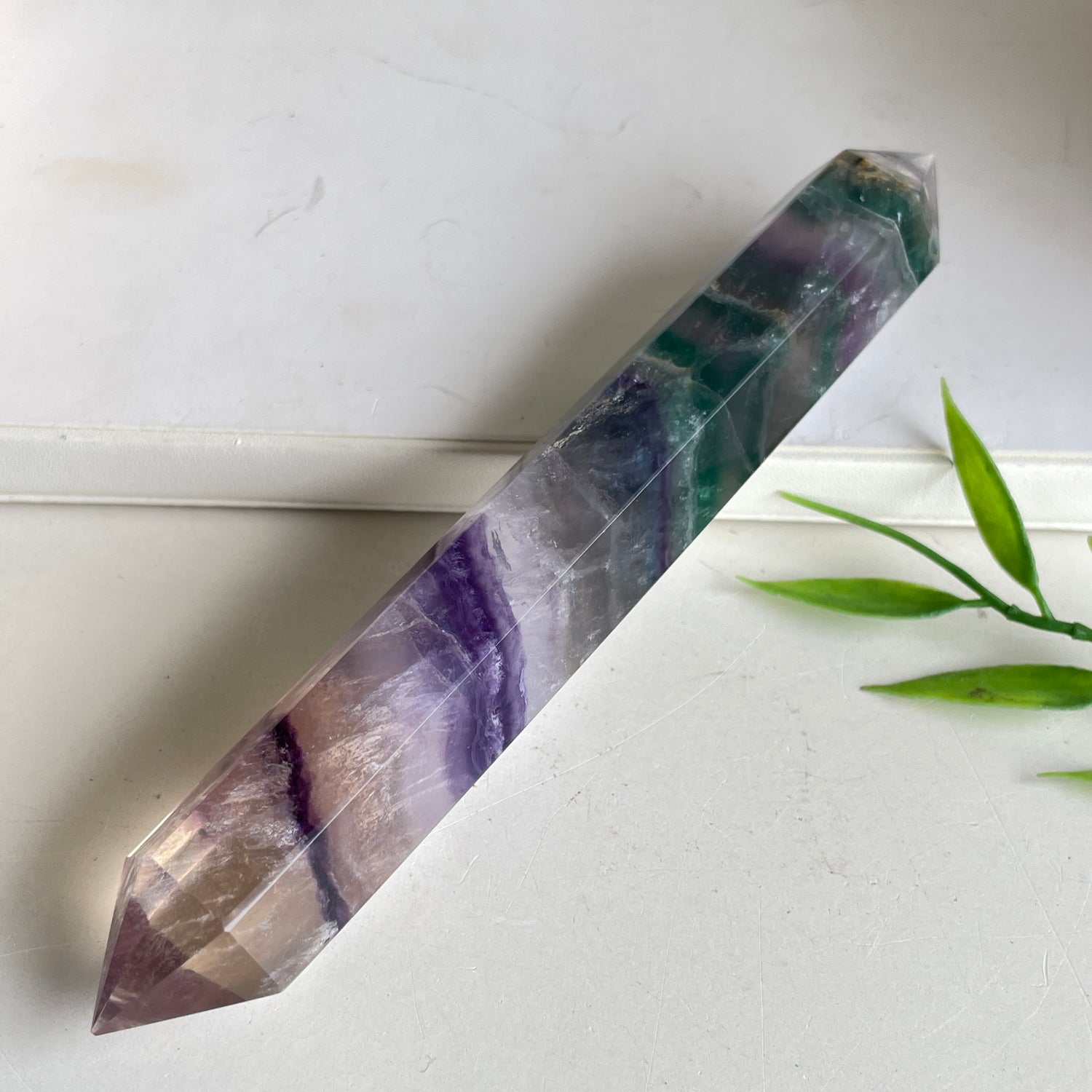 Fluorite Double Terminator Point 14.3cm
