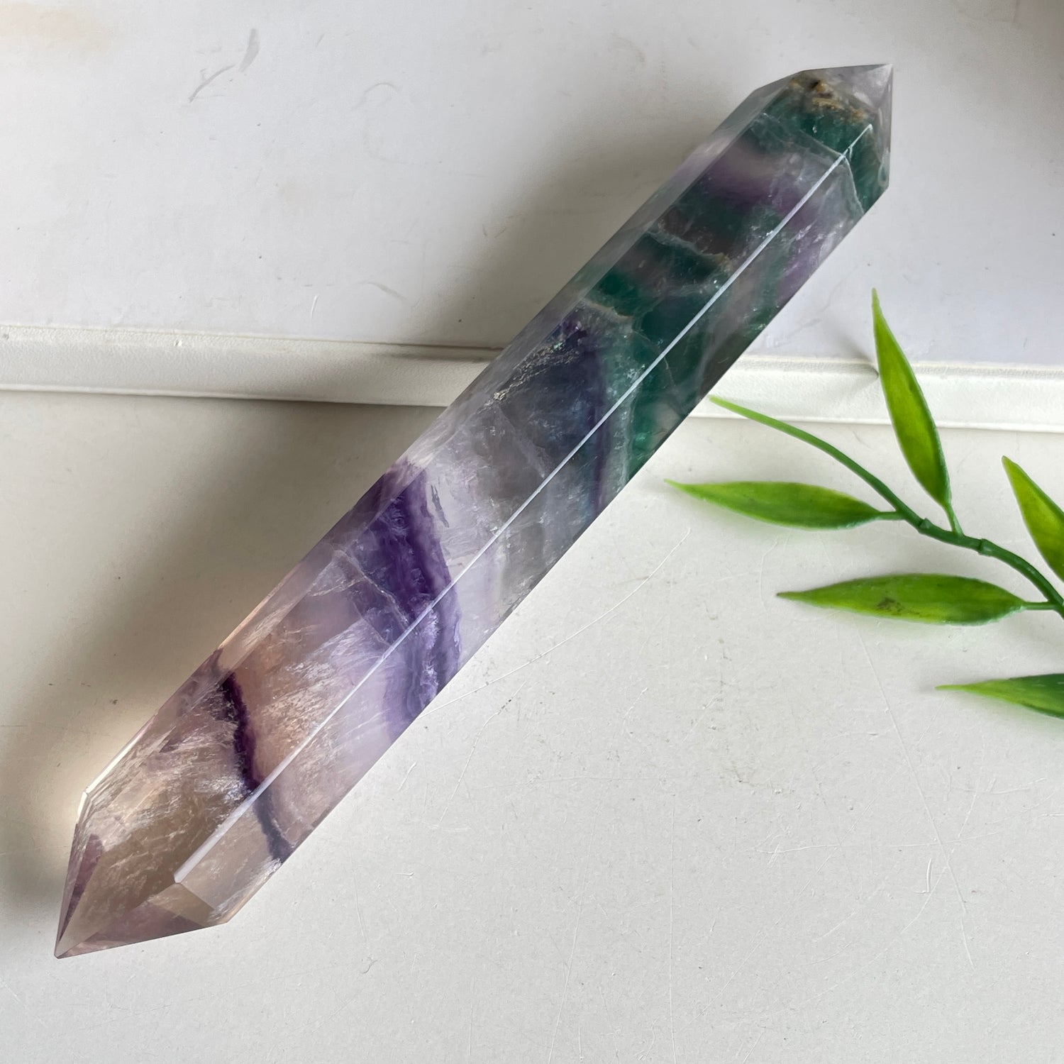 Fluorite Double Terminator Point 14.3cm