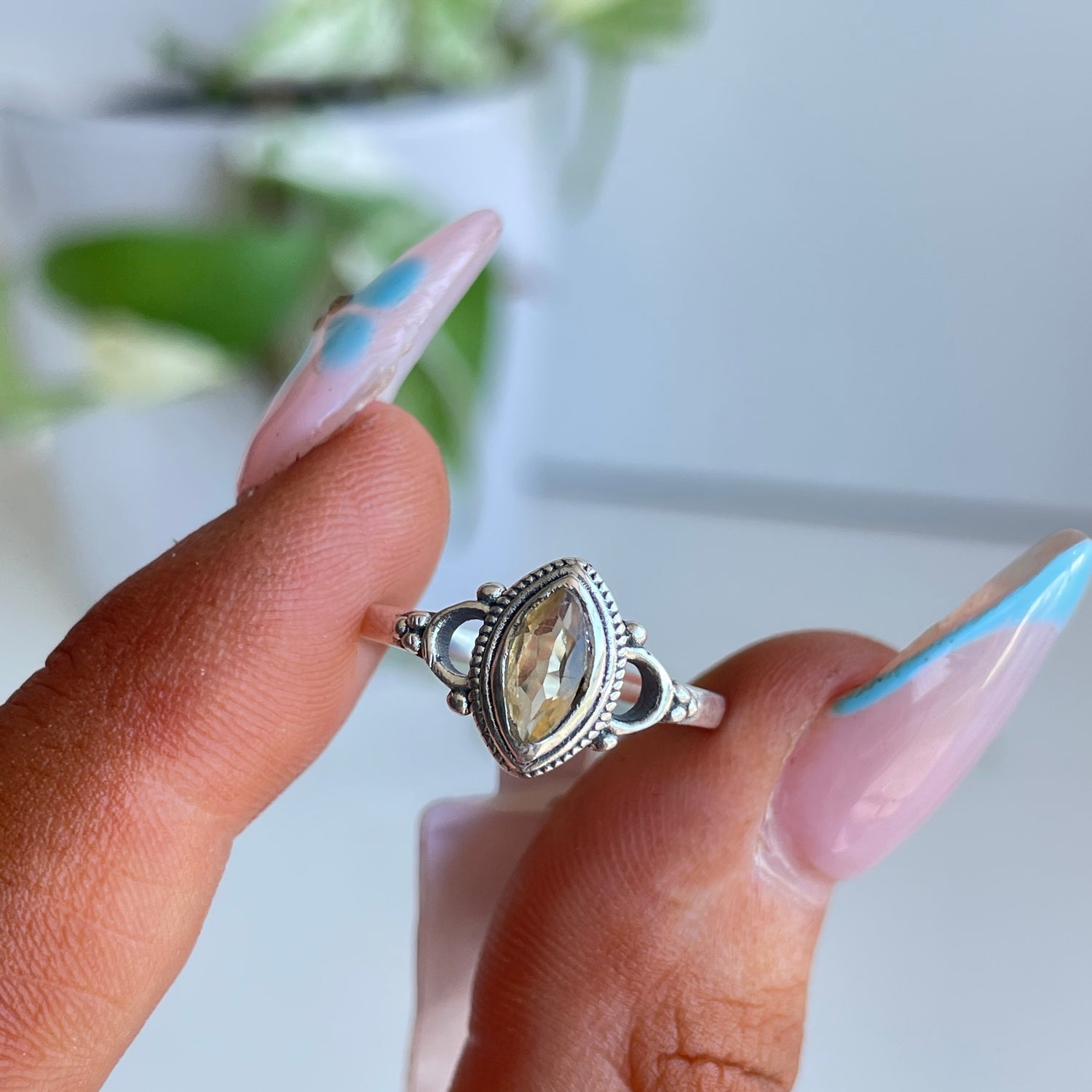 Citrine Marquise Ring Sz6