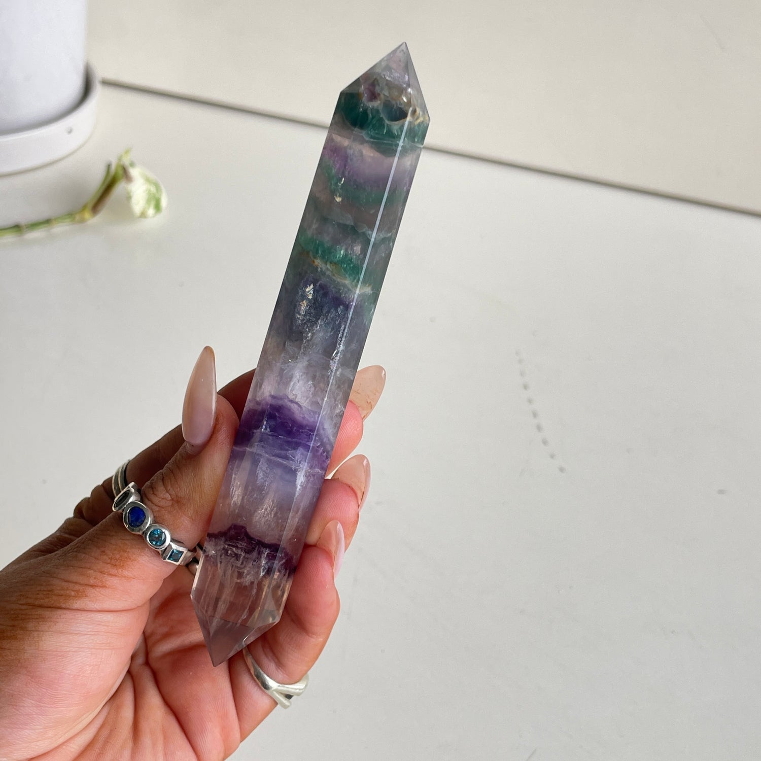 Fluorite Double Terminator Point 14.3cm