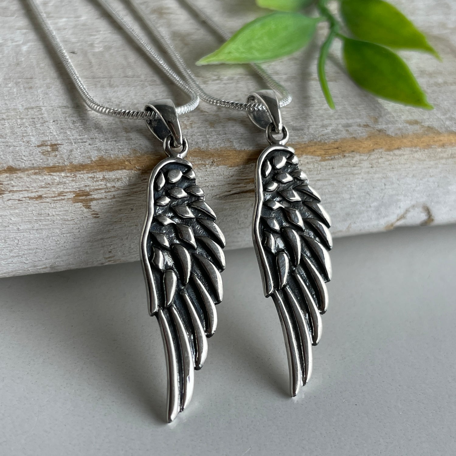 Angel Wing Pendant Oxidised 333059