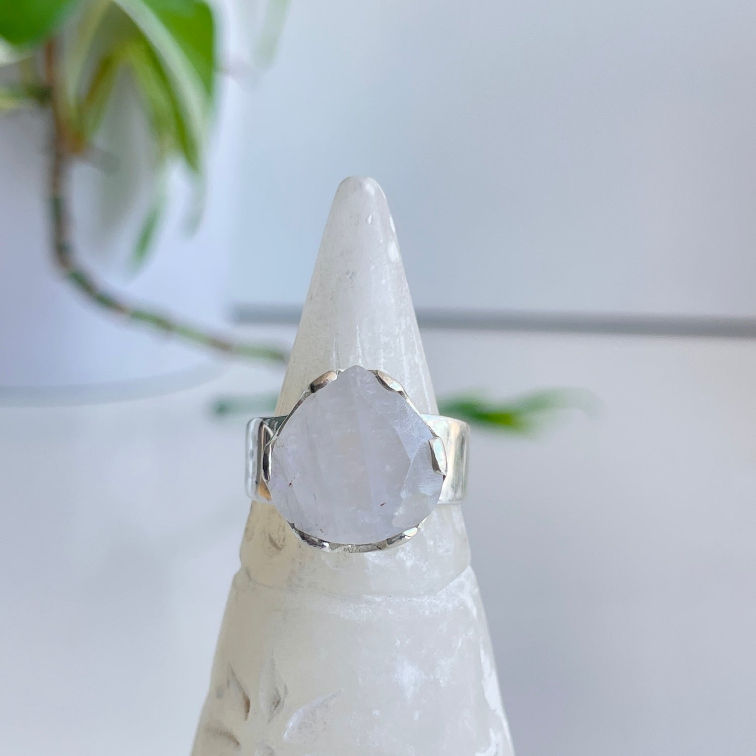 Moonstone Teardrop Ring