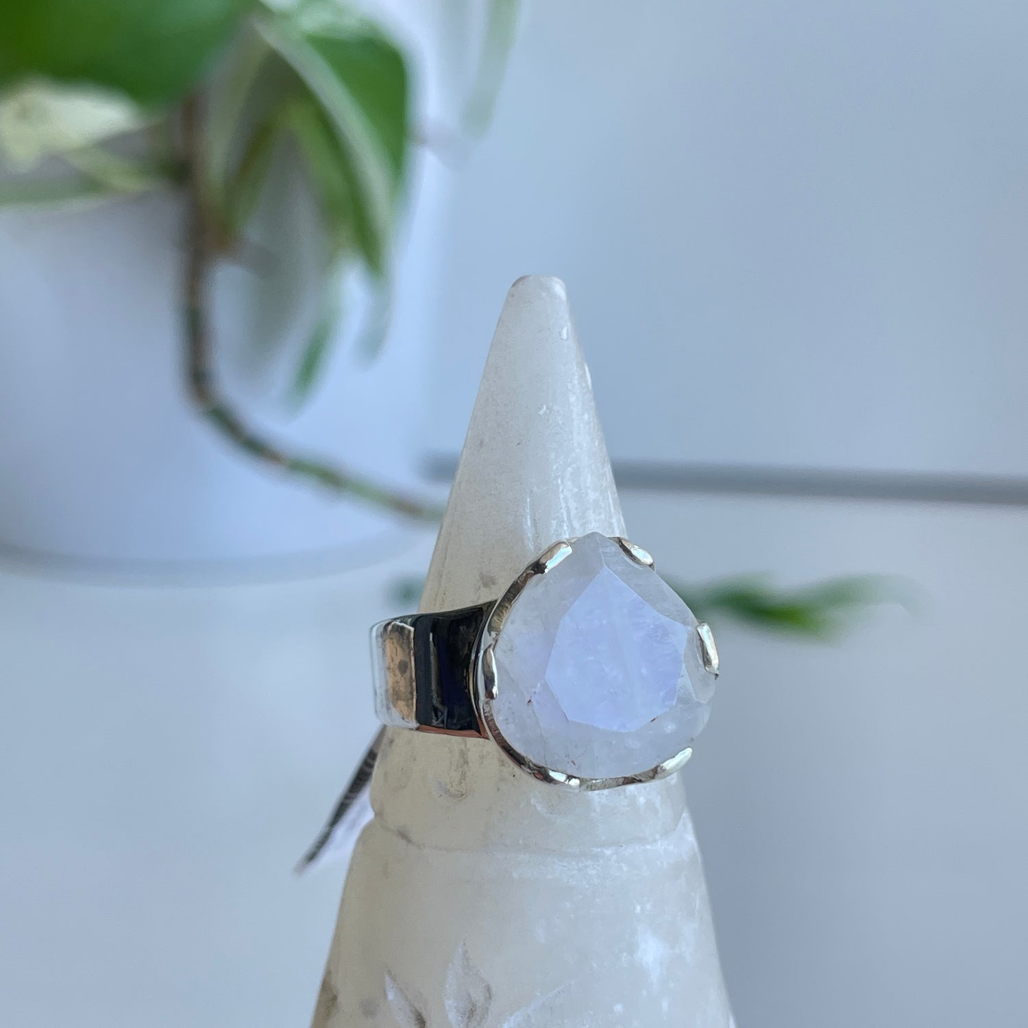 Moonstone Teardrop Ring