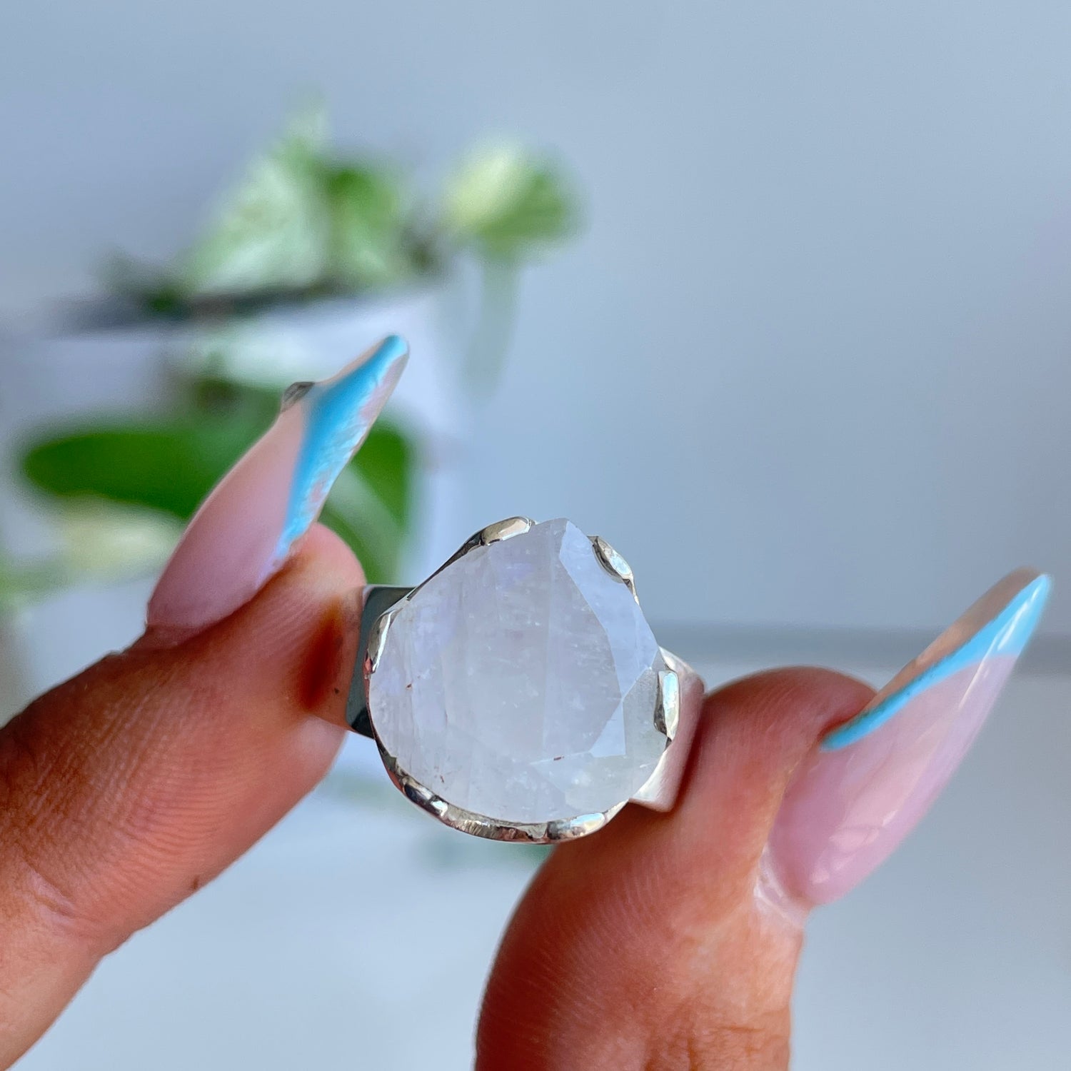 Moonstone Teardrop Ring