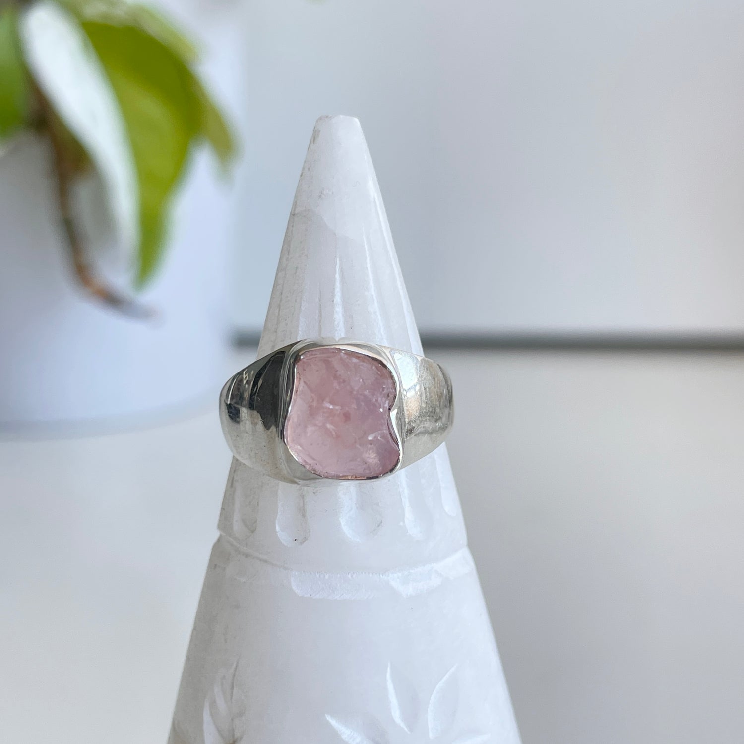 Morganite Freeform Ring Sz7.5