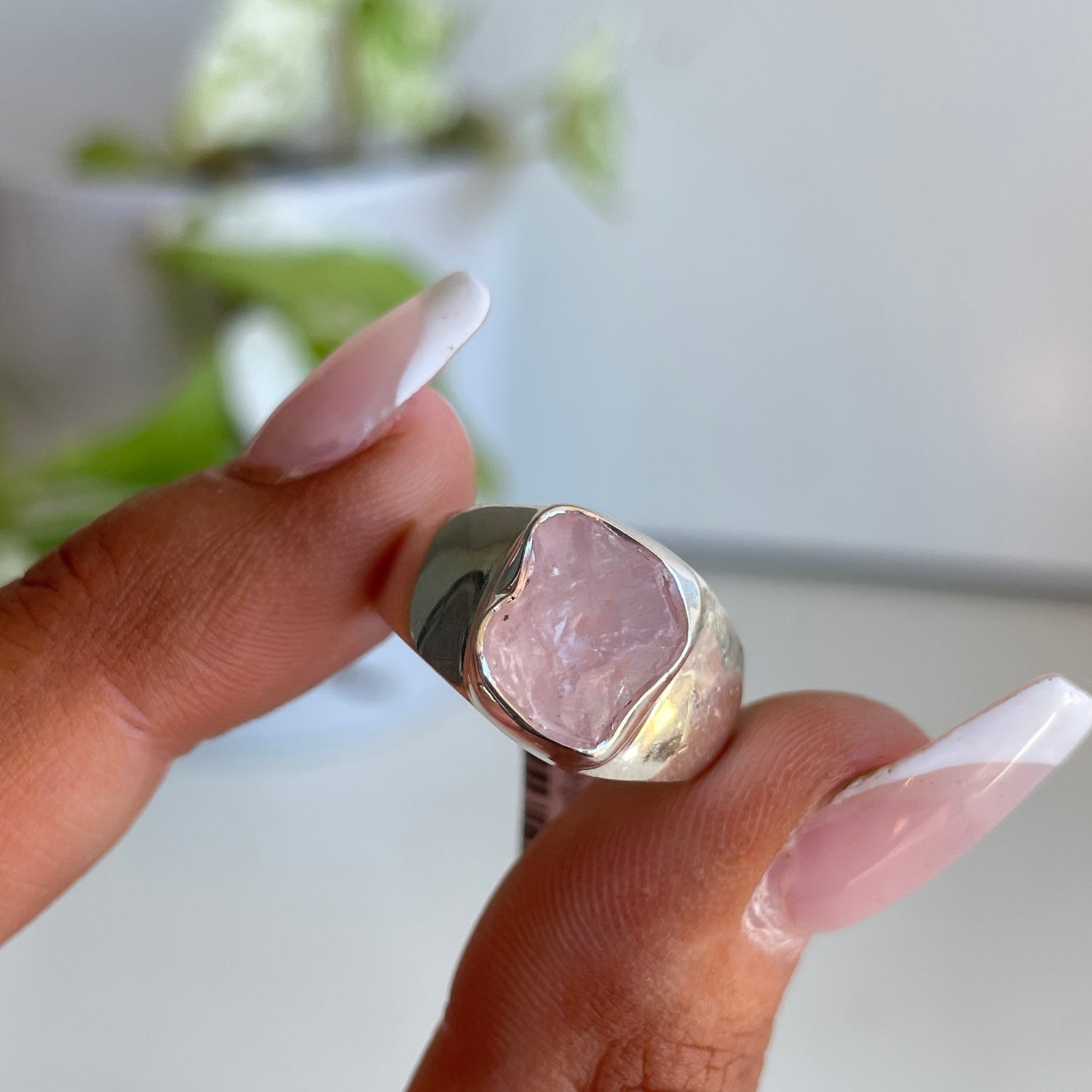 Morganite Freeform Ring Sz7.5