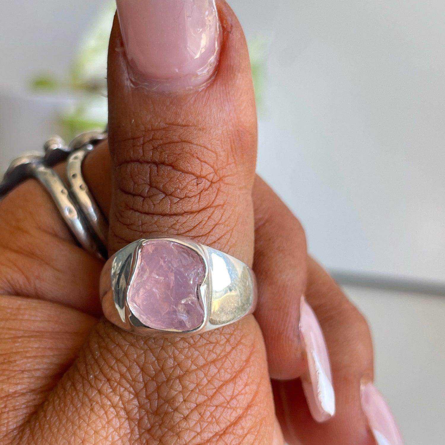 Morganite Freeform Ring Sz7.5