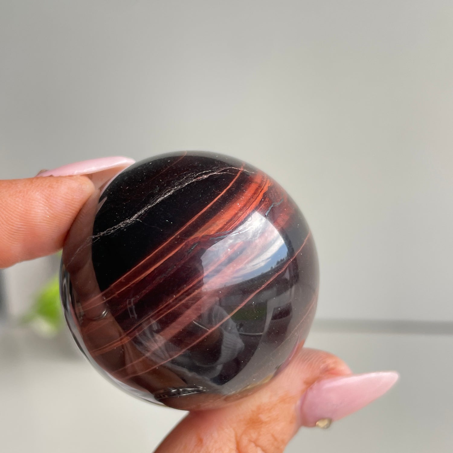 Red Tigers Eye Sphere 4 -4.5cm