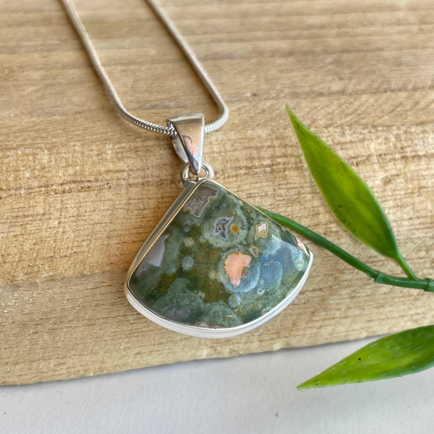 Rhyolite Triangle Pendant