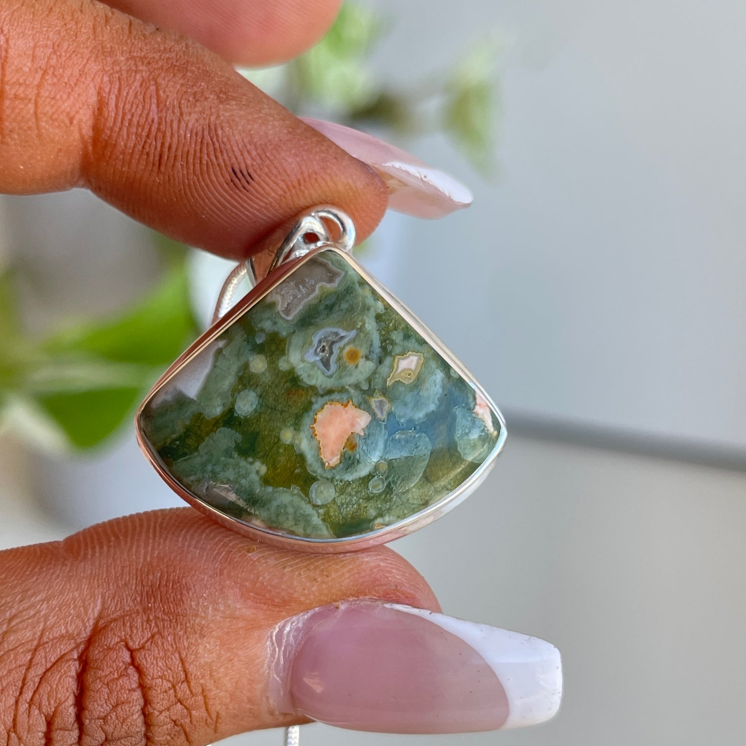 Rhyolite Triangle Pendant