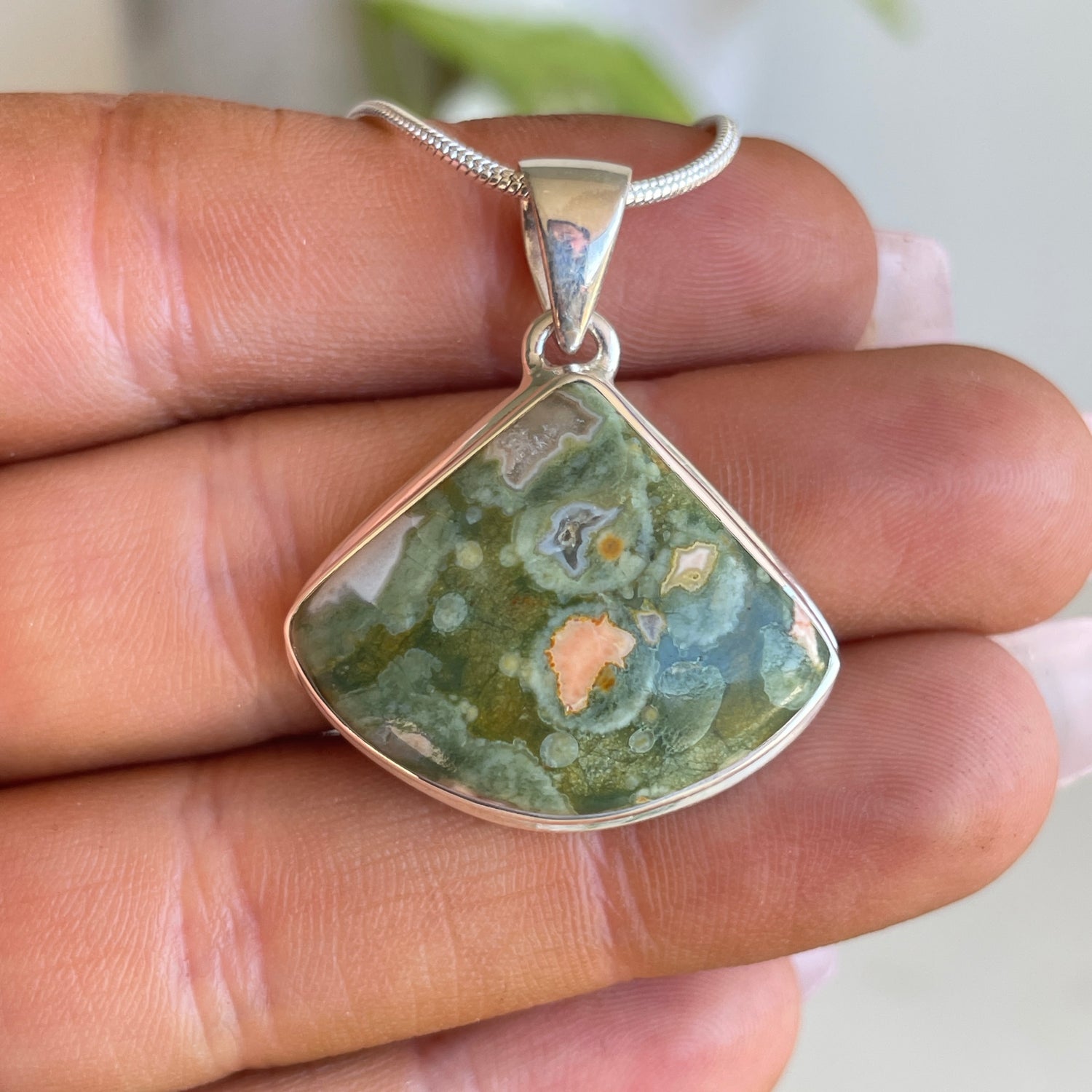 Rhyolite Triangle Pendant