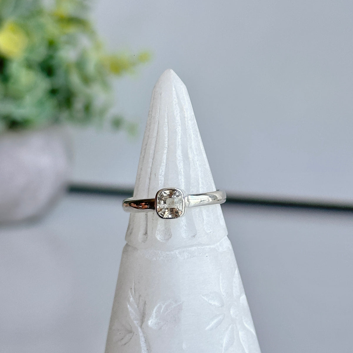 Phenakite Square Ring Sz8