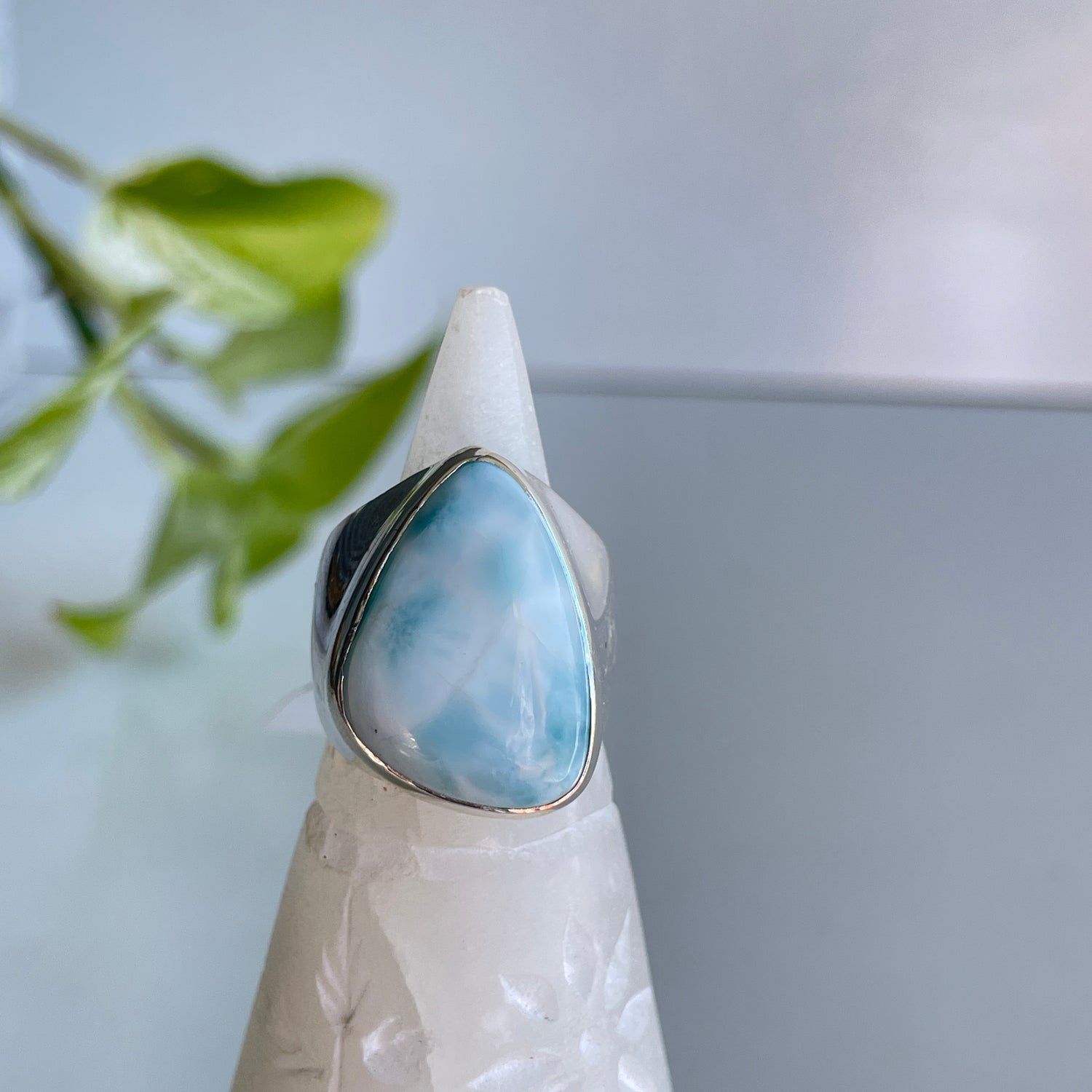Larimar Freeform Ring Sz7 002