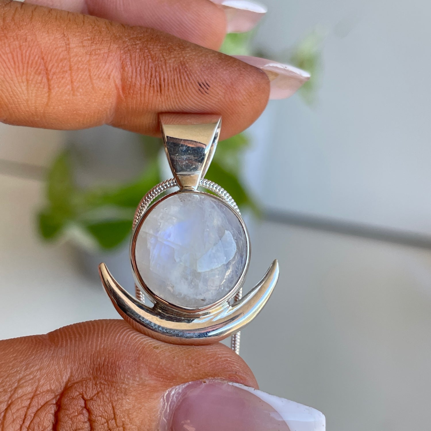 Moonstone New Moon Pendant