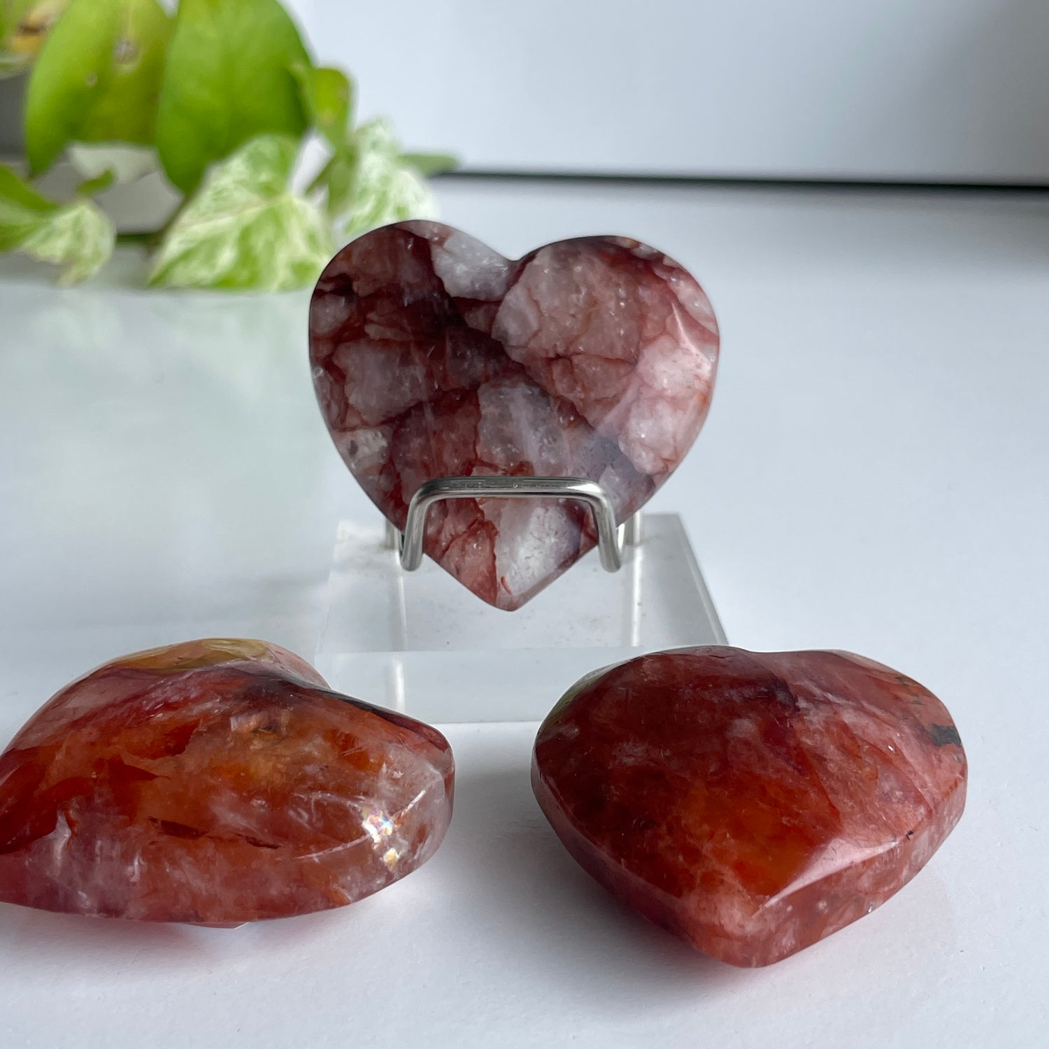 Fire Quartz Heart Medium