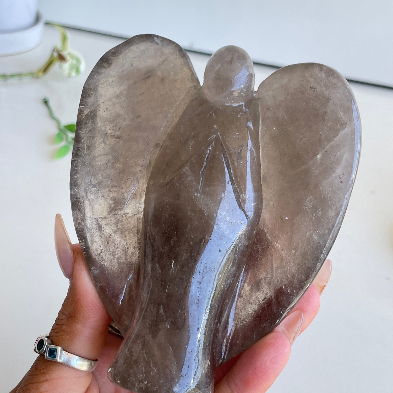 Smoky Quartz Angel 11.3cm