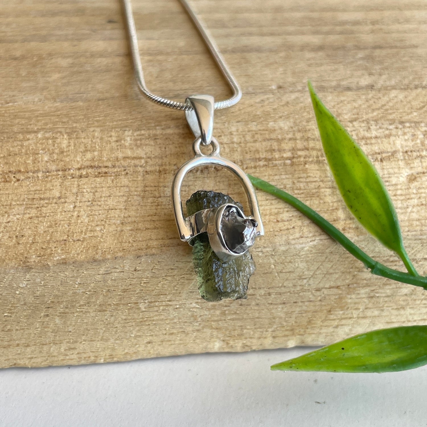 Moldavite Meteorite Pendant