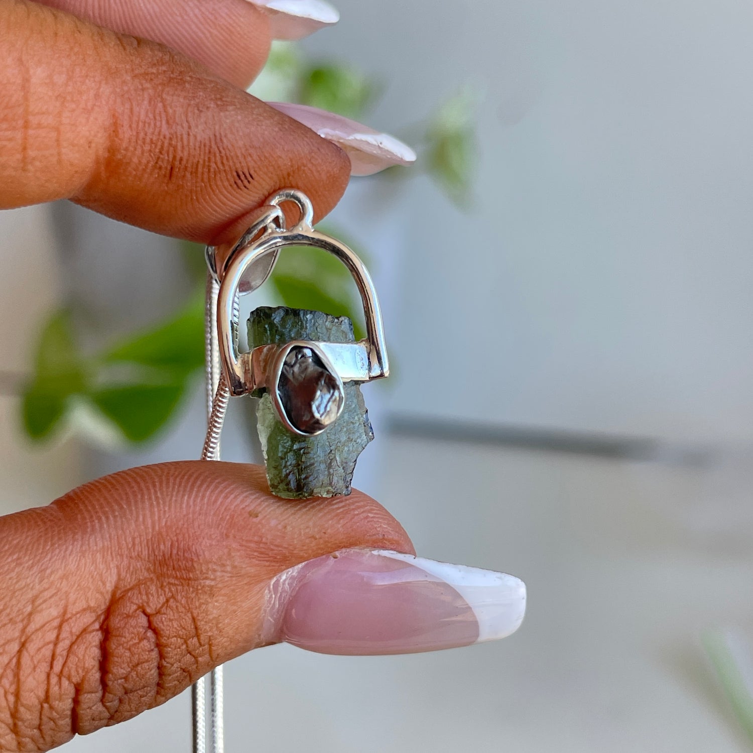 Moldavite Meteorite Pendant