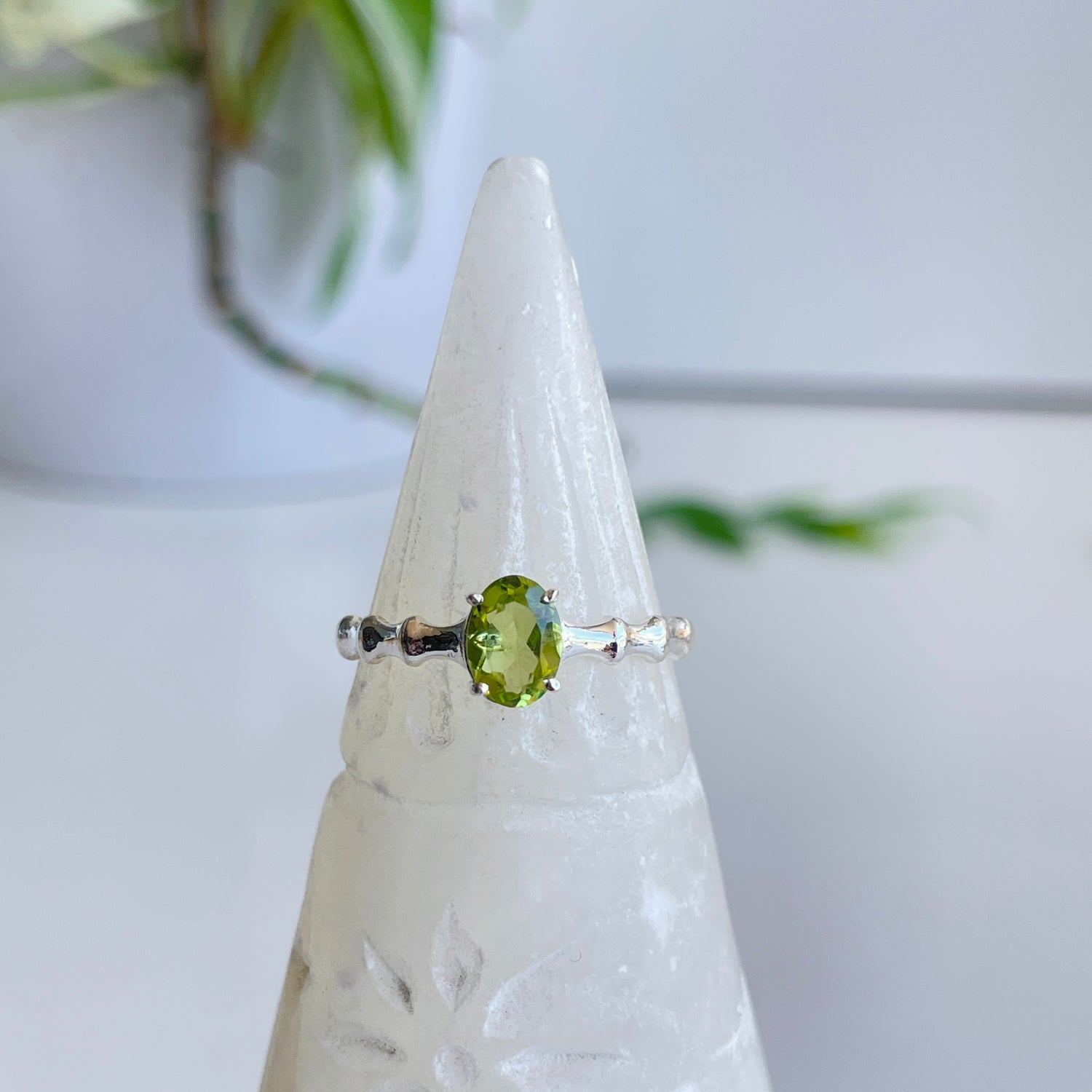 Peridot Oval Ring