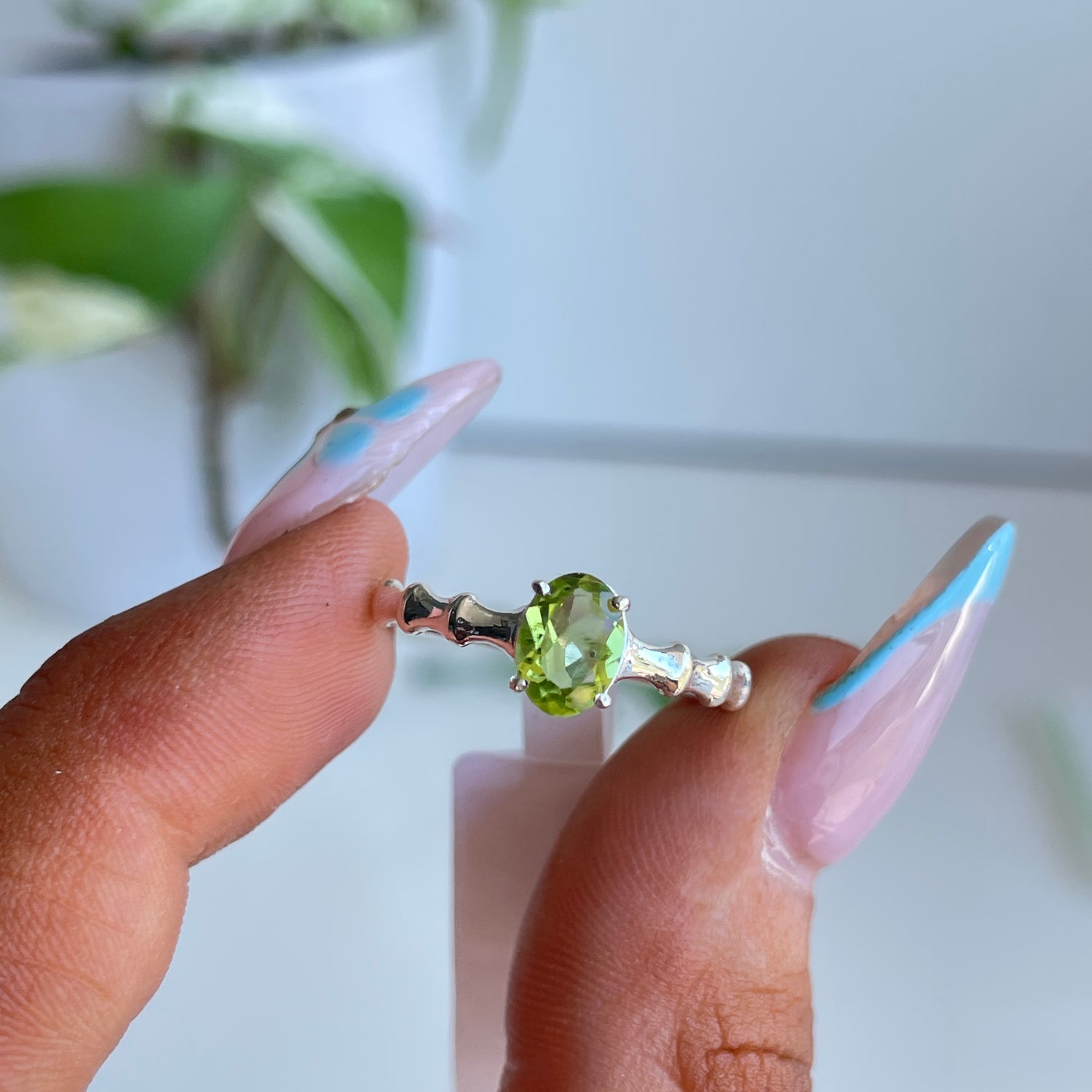 Peridot Oval Ring