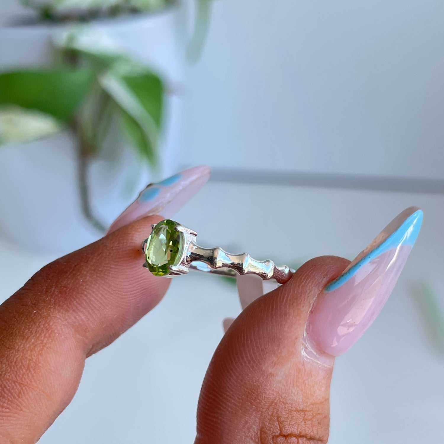 Peridot Oval Ring