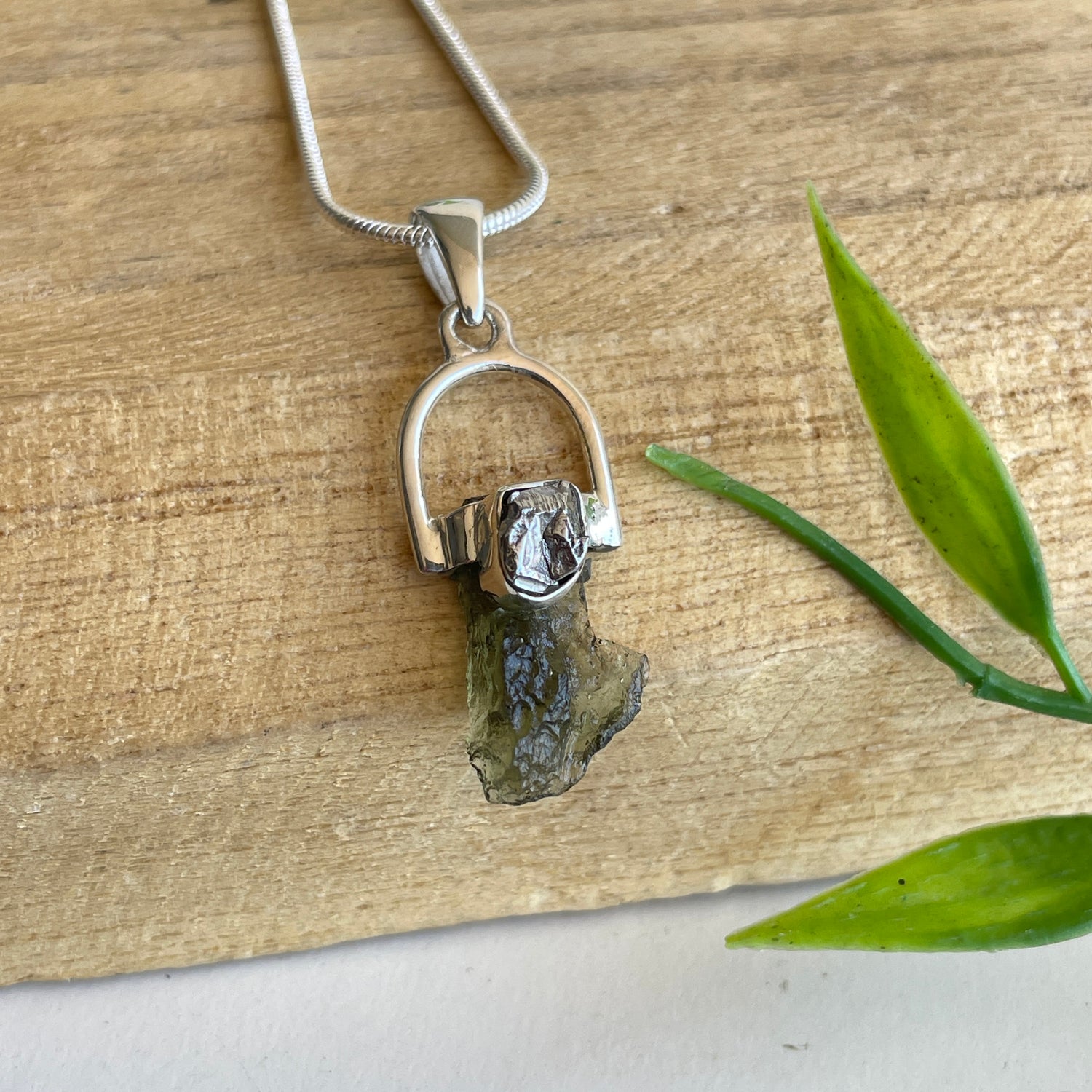 Moldavite Meteorite Pendant