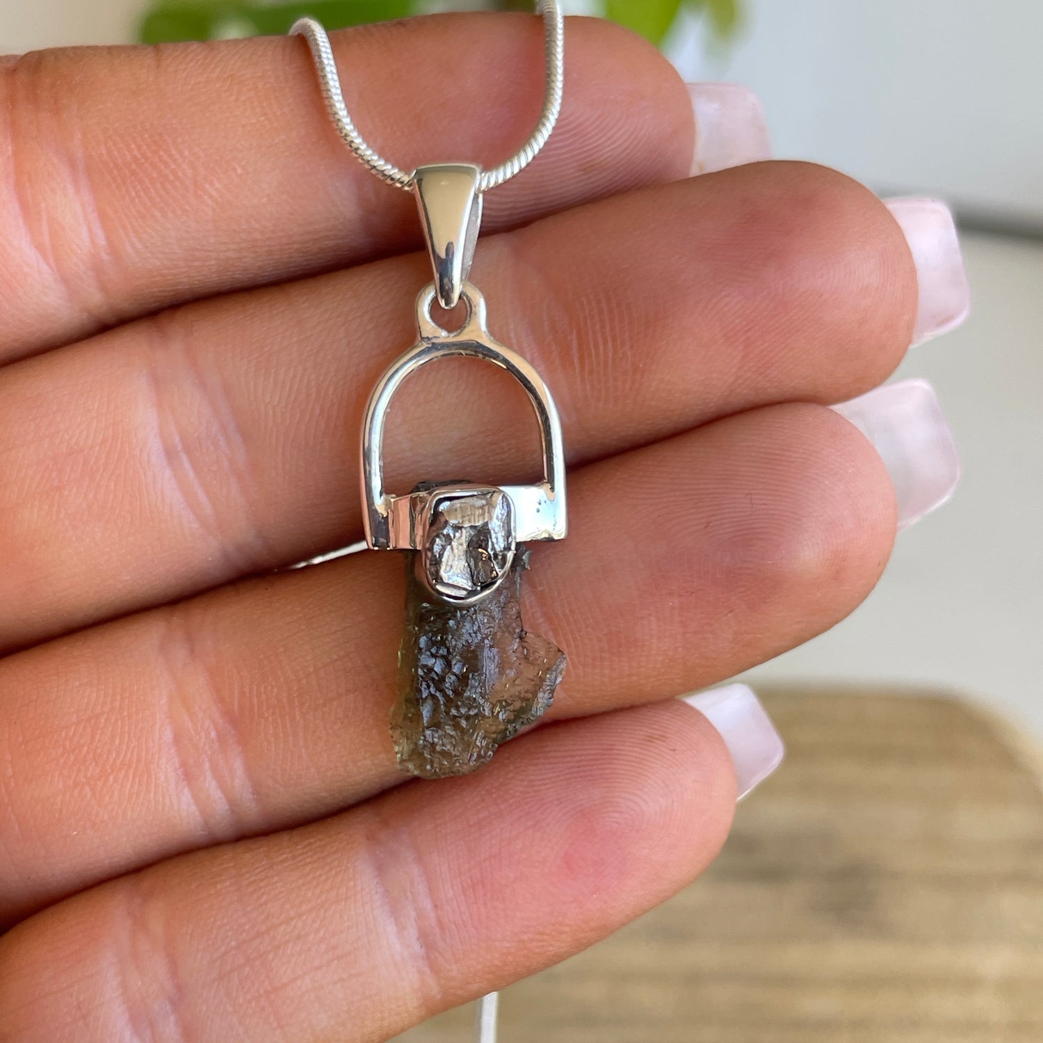 Moldavite Meteorite Pendant
