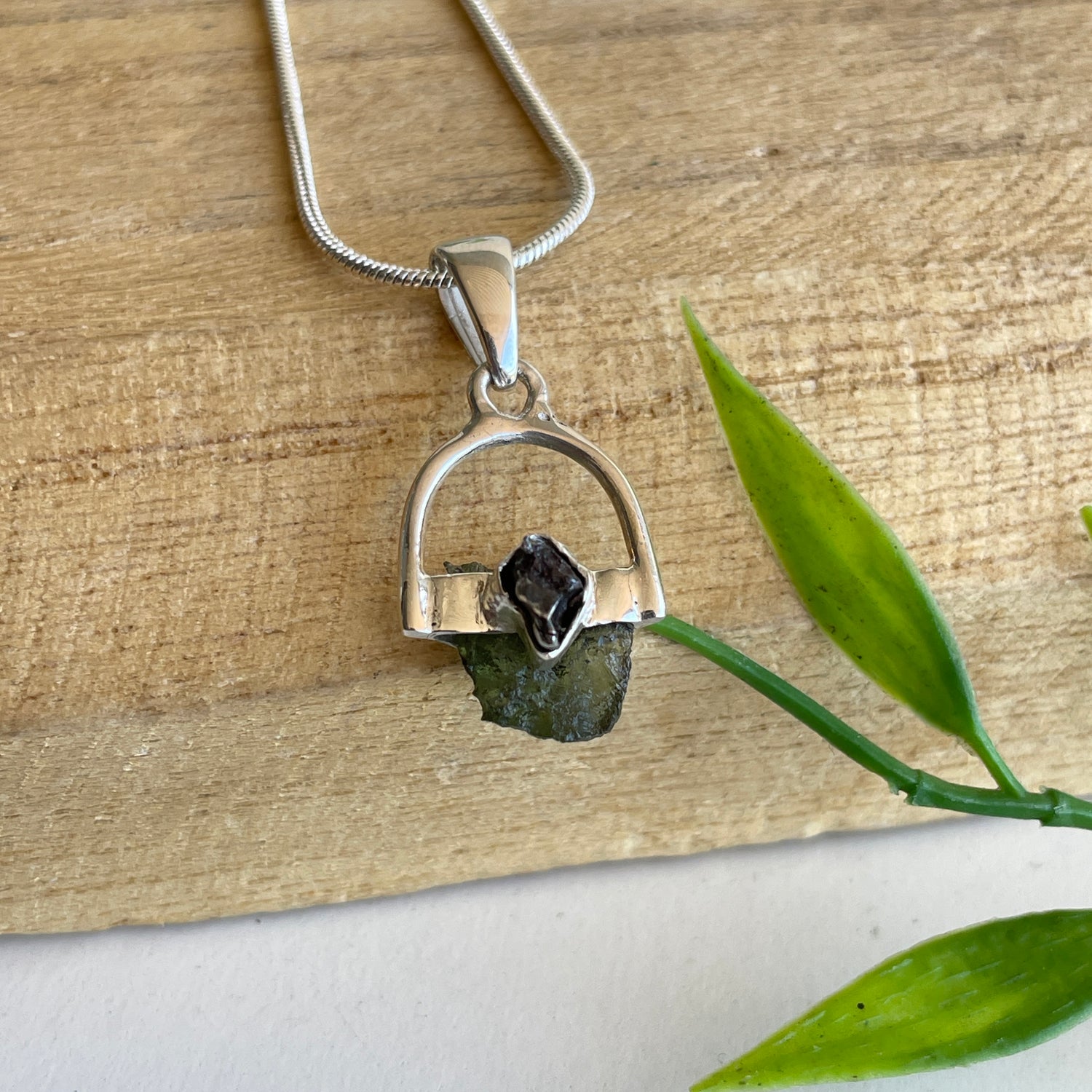 Moldavite Meteorite Pendant