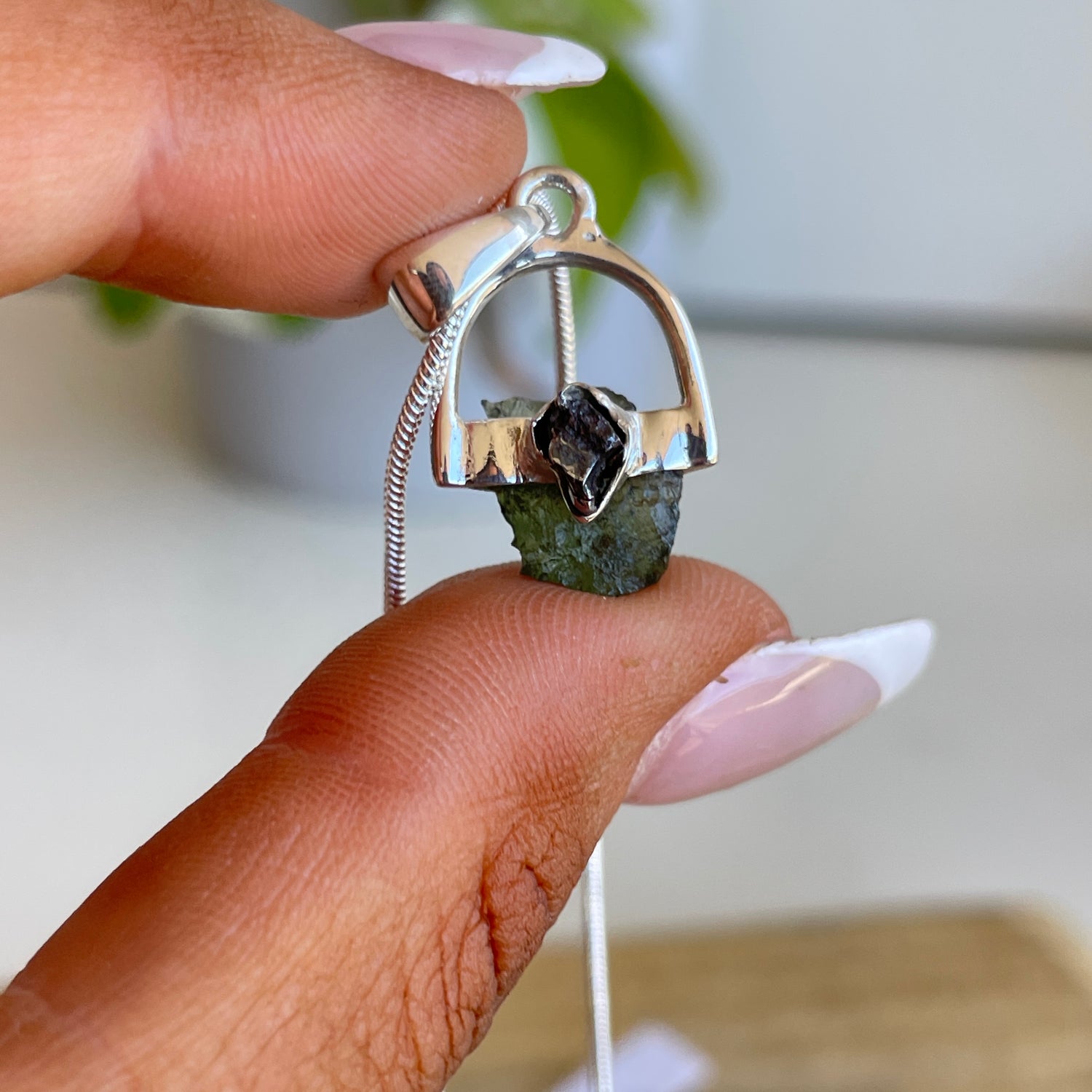 Moldavite Meteorite Pendant