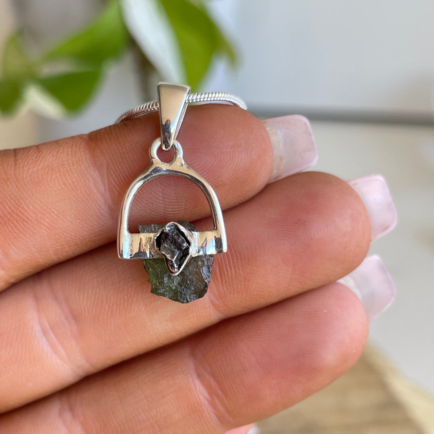 Moldavite Meteorite Pendant
