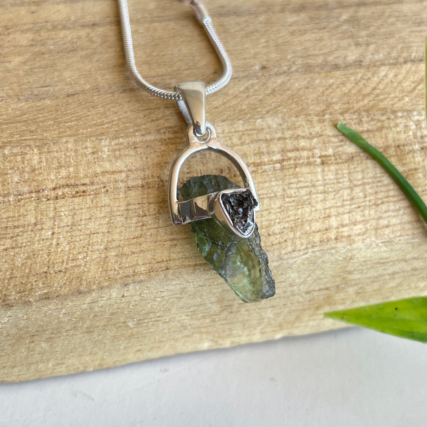 Moldavite Meteorite Pendant