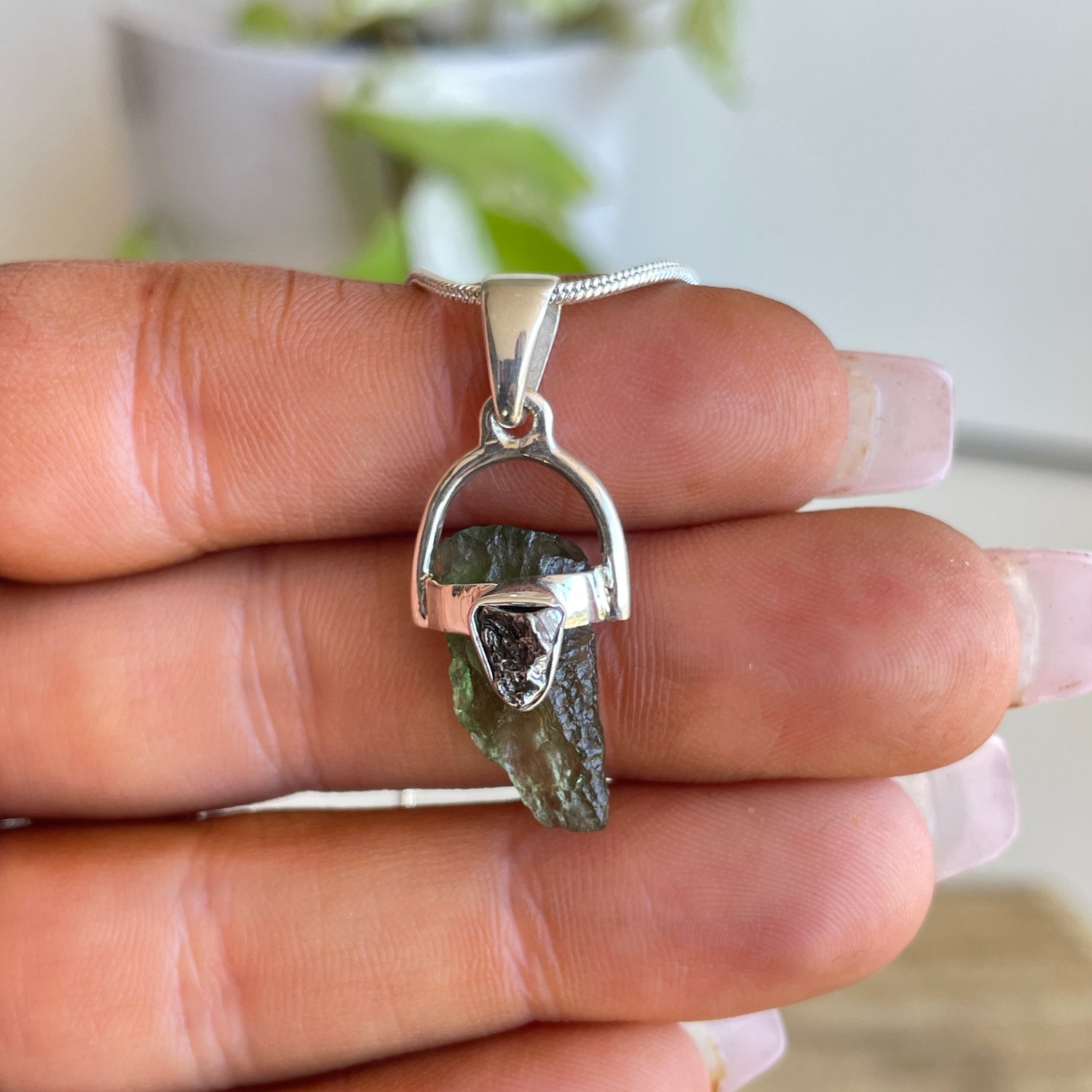 Moldavite Meteorite Pendant
