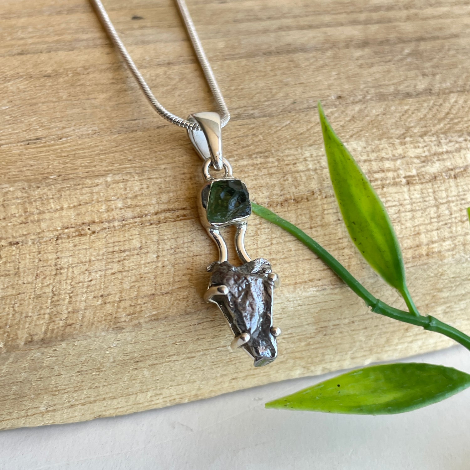 Moldavite Meteorite Pendant