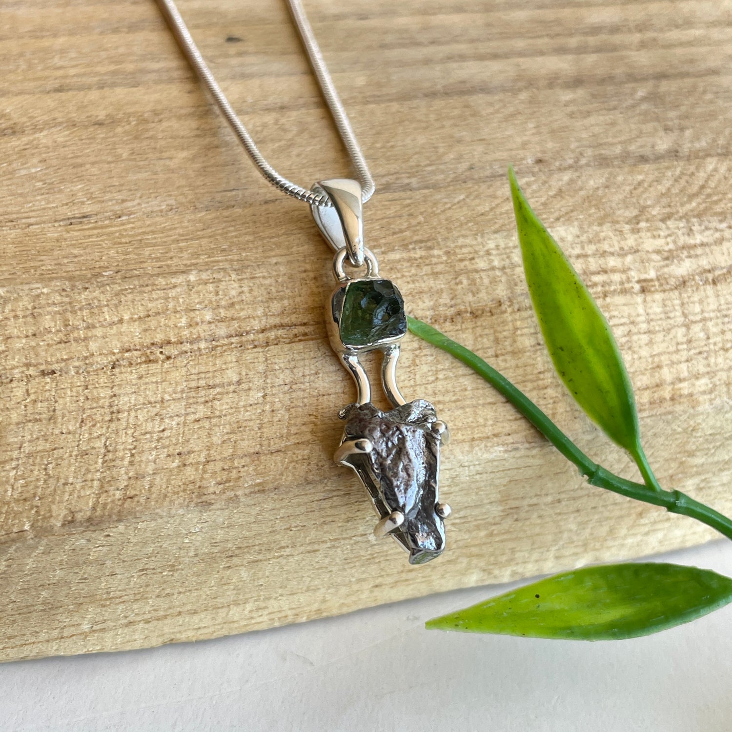 Moldavite Meteorite Pendant