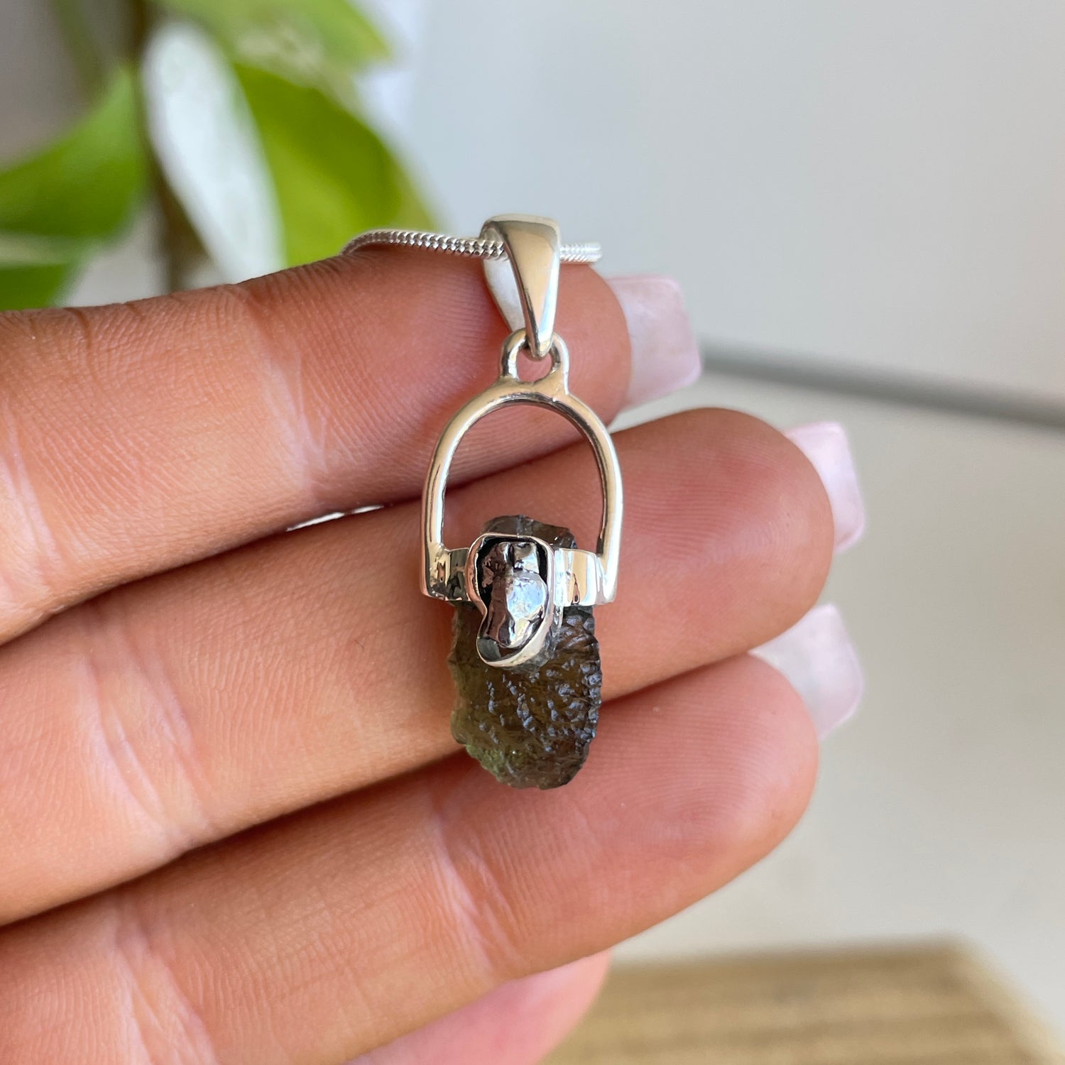 Moldavite Meteorite Pendant