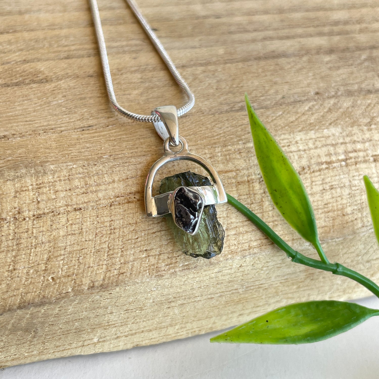 Moldavite Meteorite Pendant