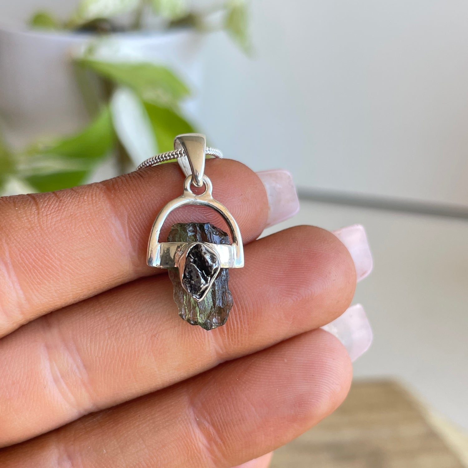Moldavite Meteorite Pendant