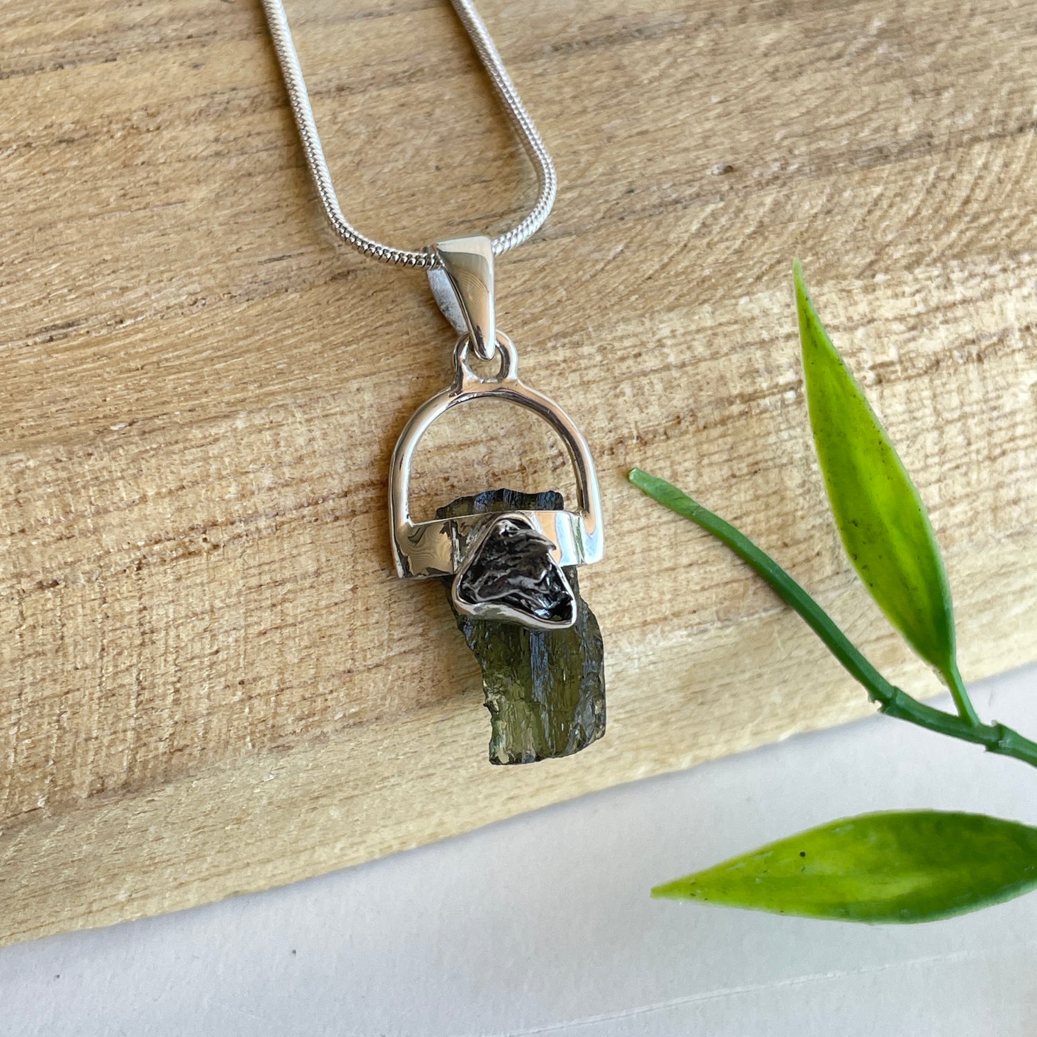Moldavite Meteorite Pendant