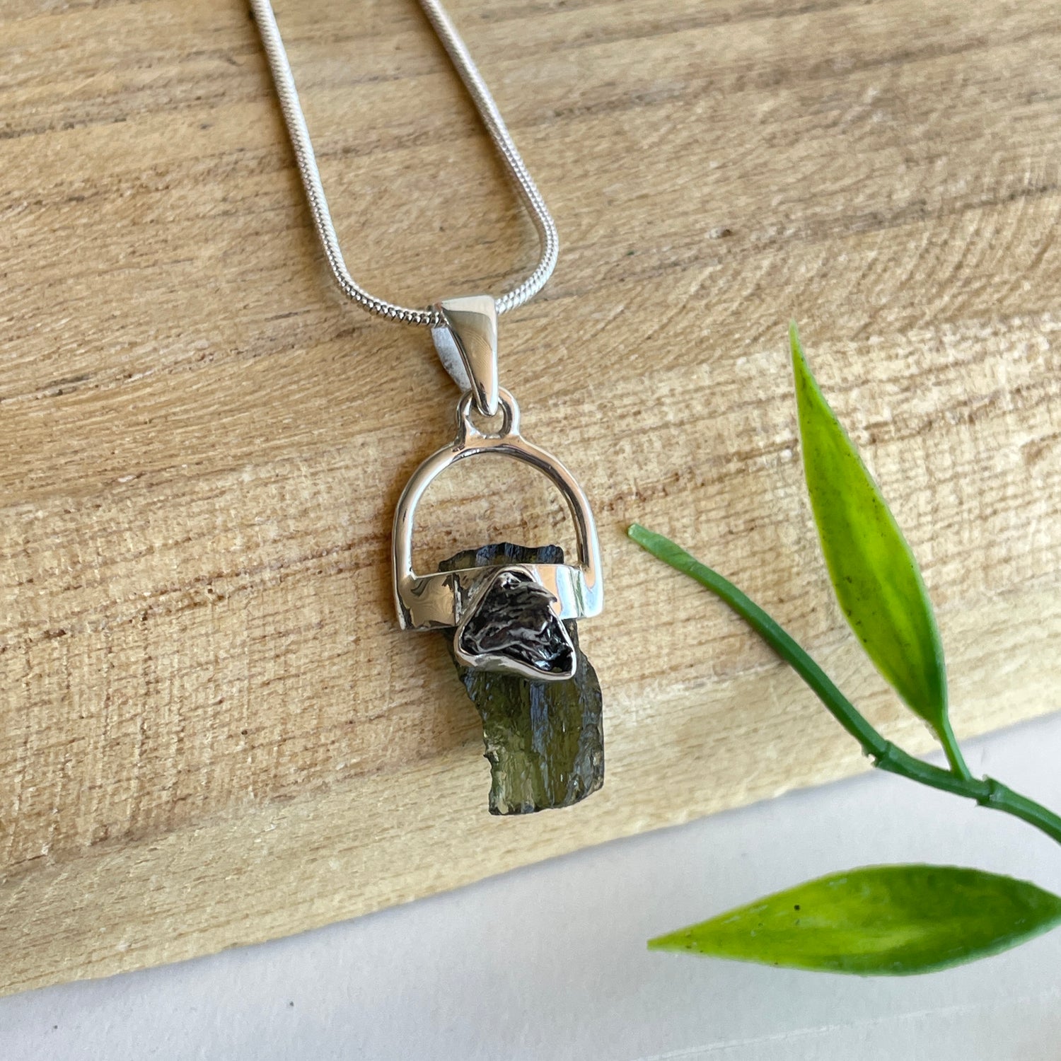 Moldavite Meteorite Pendant
