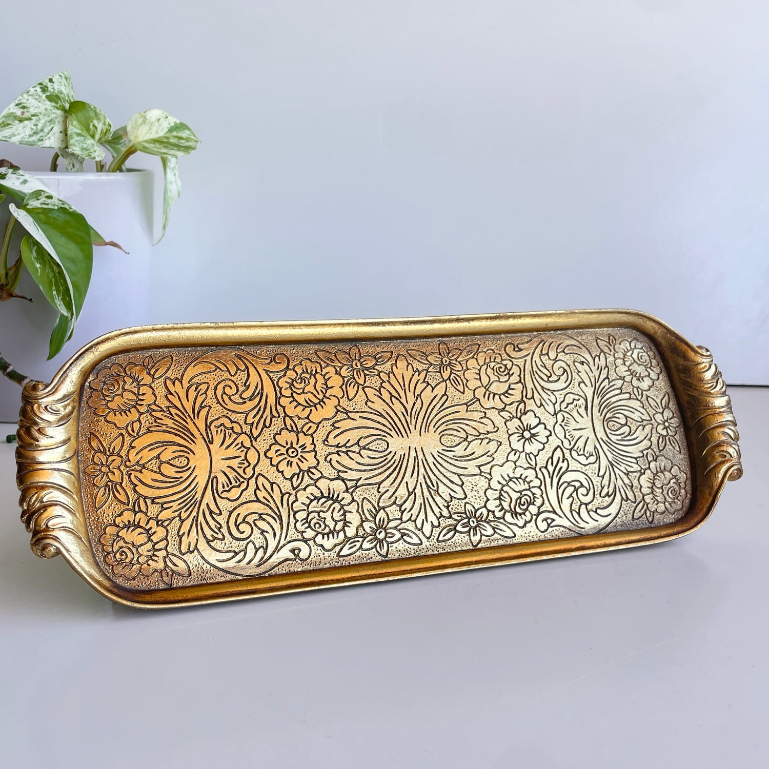 Gold Patterned Tray BL77251