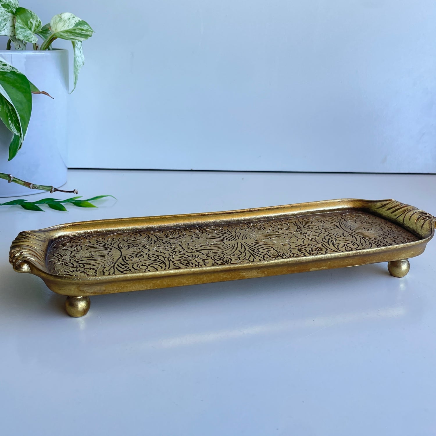 Gold Patterned Tray BL77251